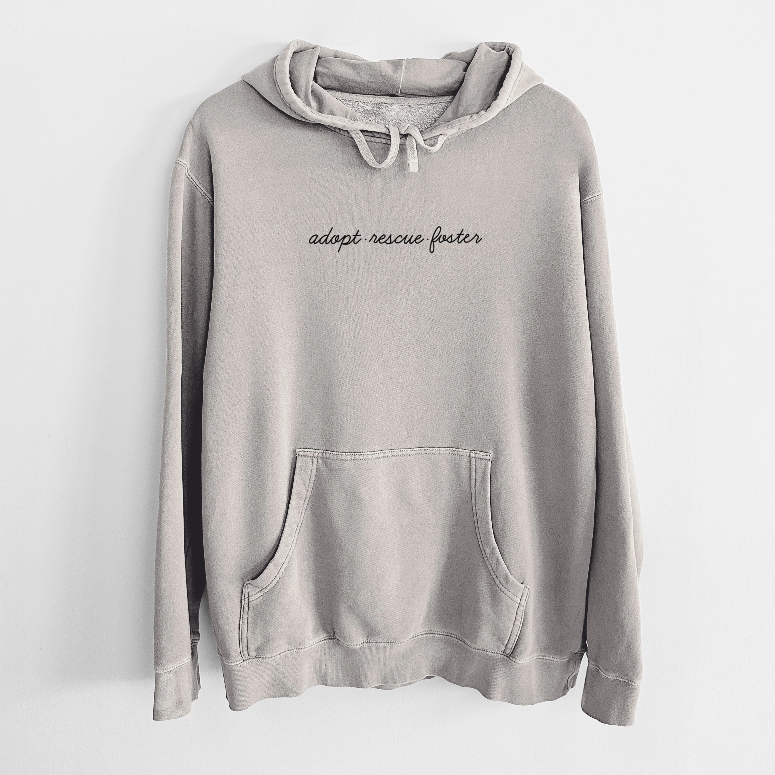 Adopt - Rescue - Foster - Unisex Pigment Dyed Hoodie - Image 5