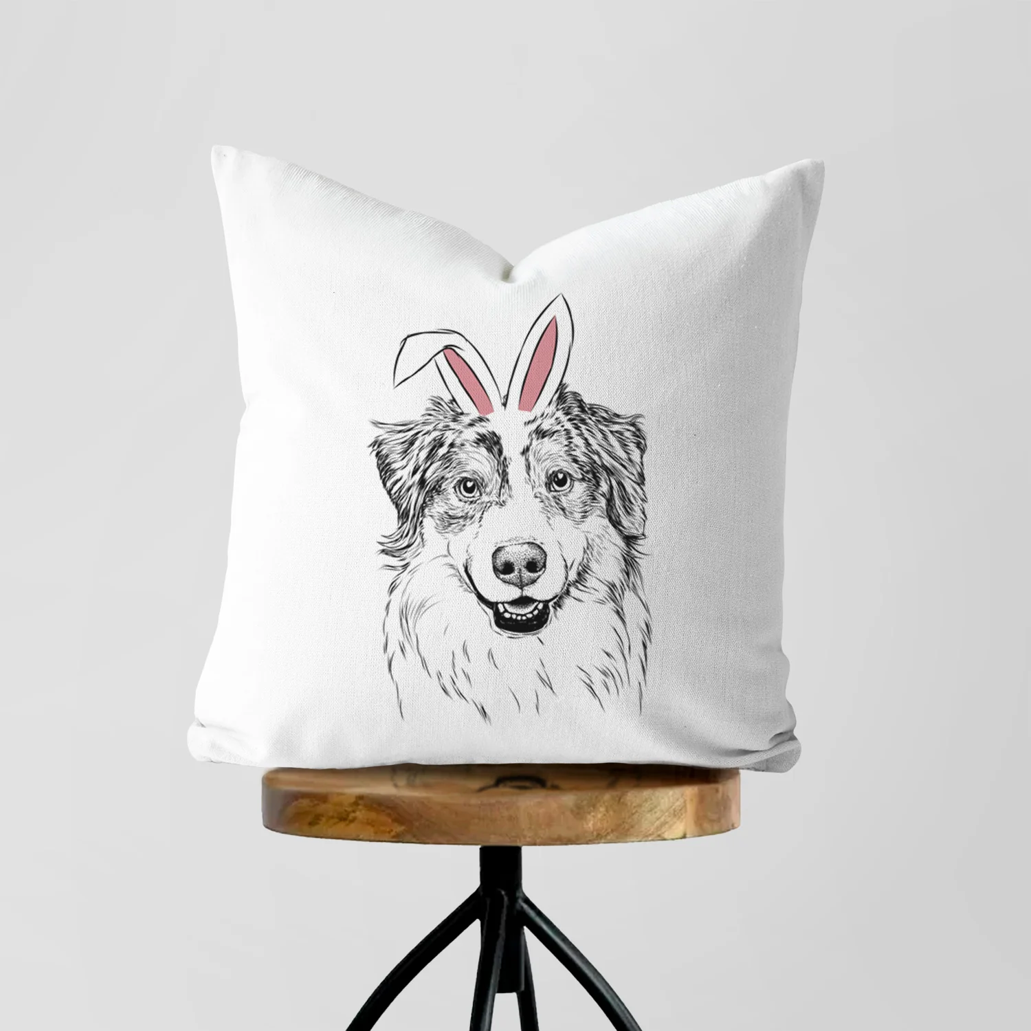 Aonghus the Australian Shepherd - Throw Pillow Cover - Image 5
