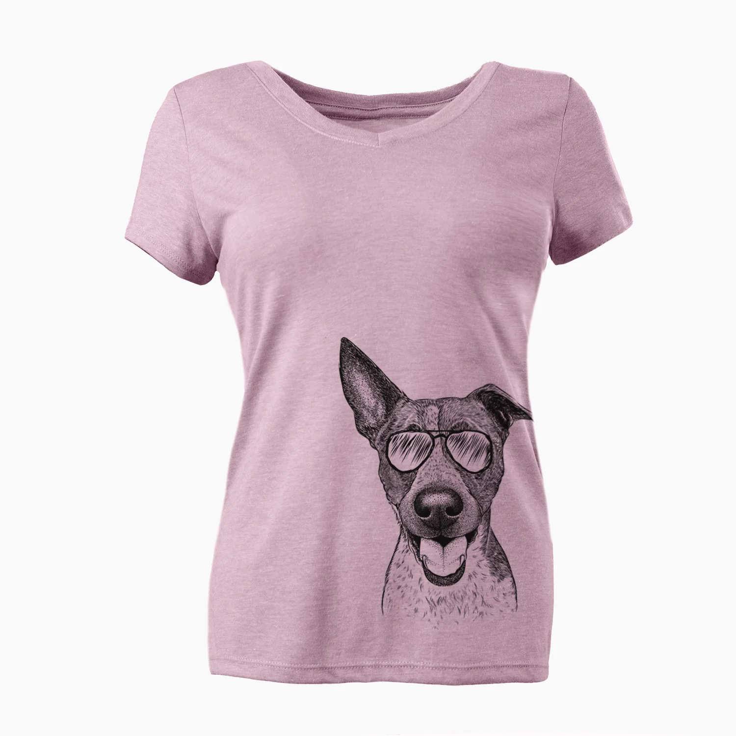 Aviator Amigo the Heeler Mix - Women's V-neck Shirt - Image 3
