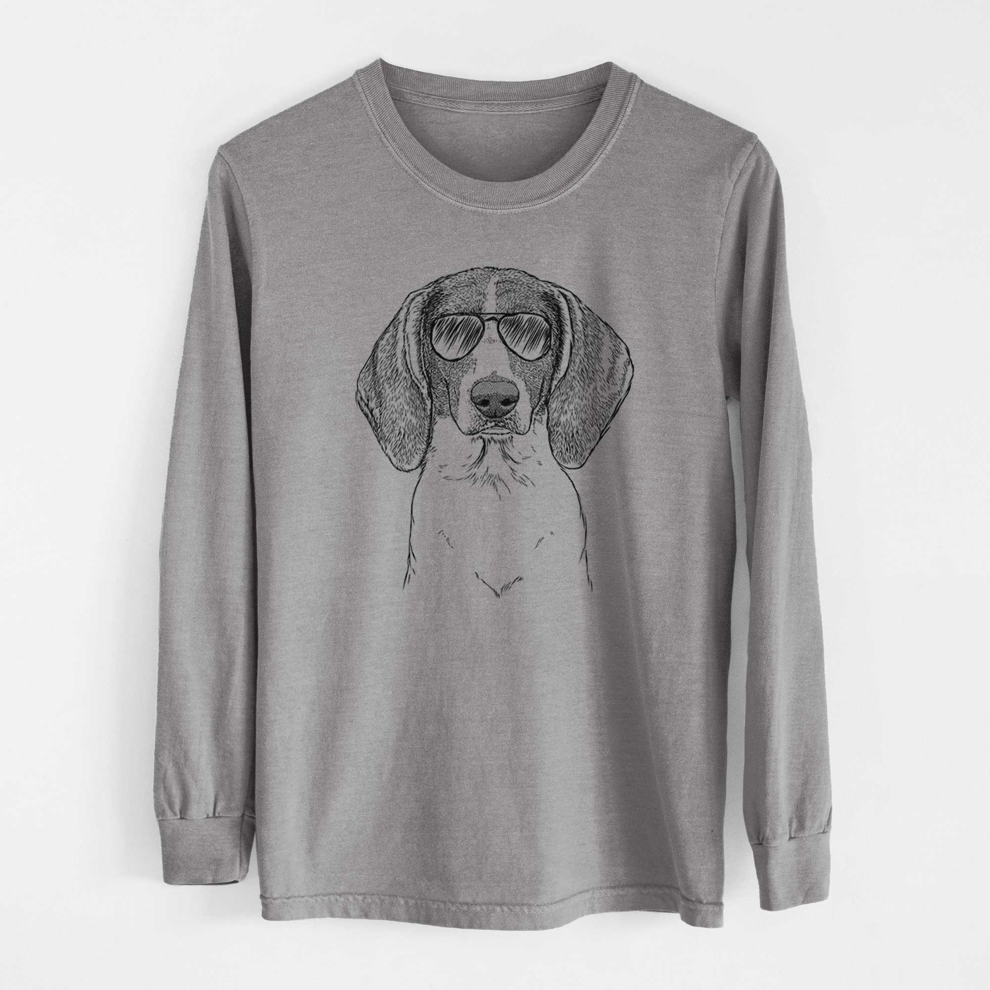 Aviator Orin the Treeing Walker Coonhound - Men's Heavyweight 100% Cotton Long Sleeve - Image 7