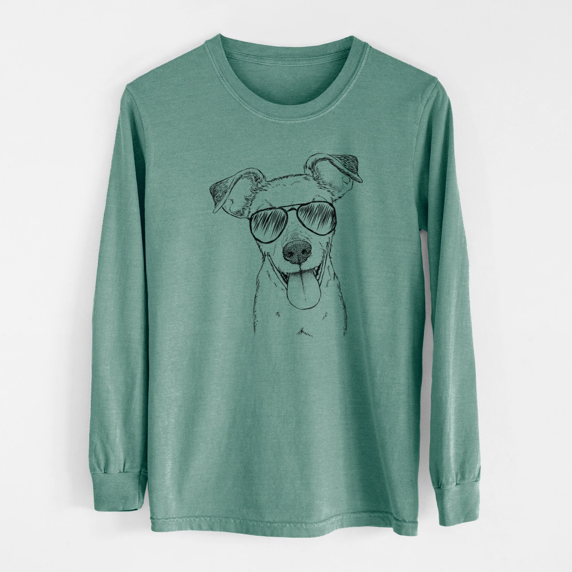 Aviator Tyler the Mixed Breed - Men's Heavyweight 100% Cotton Long Sleeve - Image 13