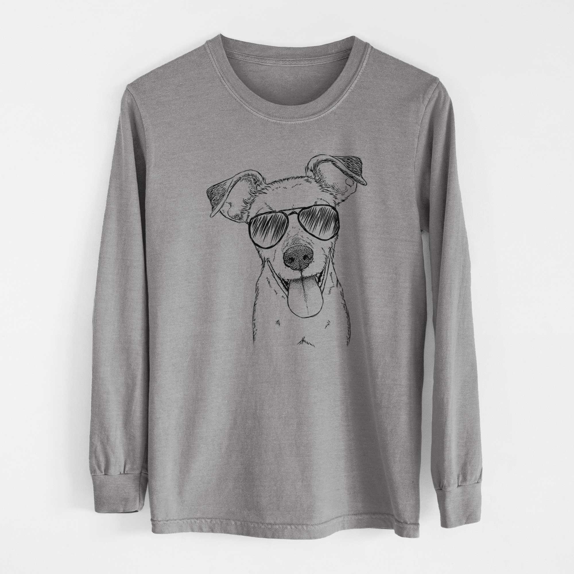 Aviator Tyler the Mixed Breed - Men's Heavyweight 100% Cotton Long Sleeve - Image 7