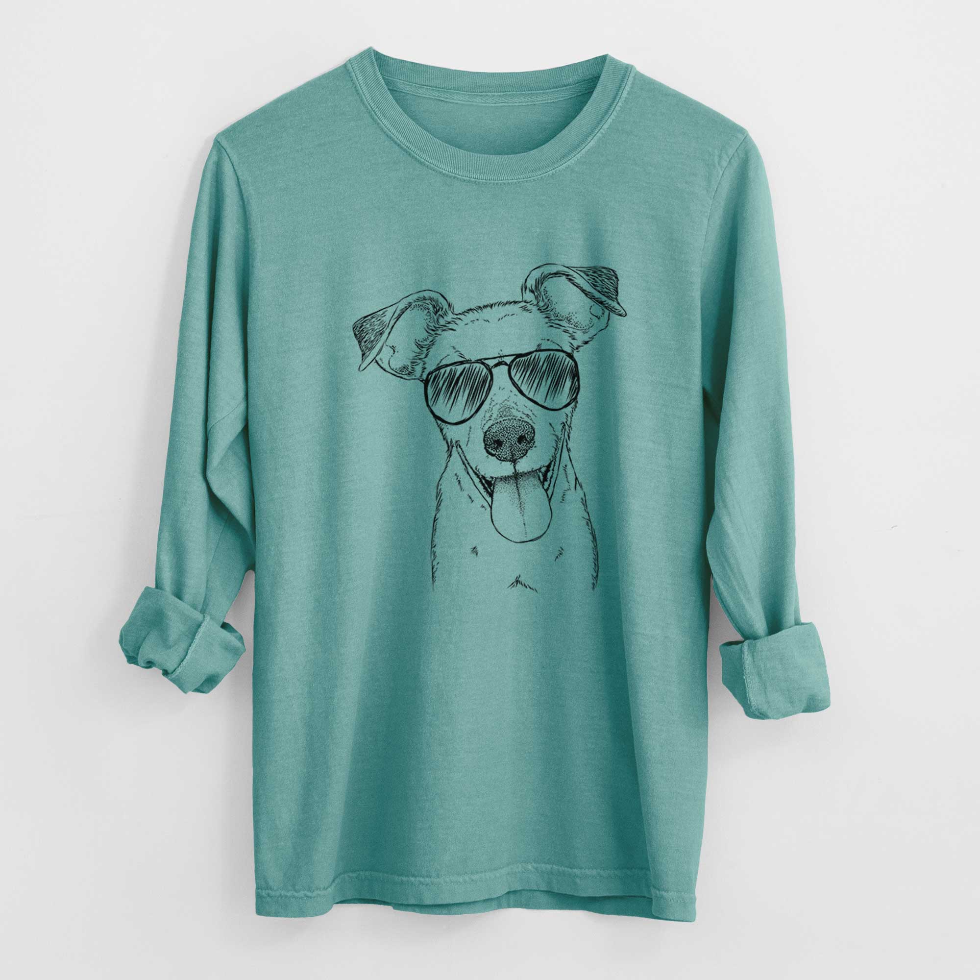 Aviator Tyler the Mixed Breed - Men's Heavyweight 100% Cotton Long Sleeve - Image 9