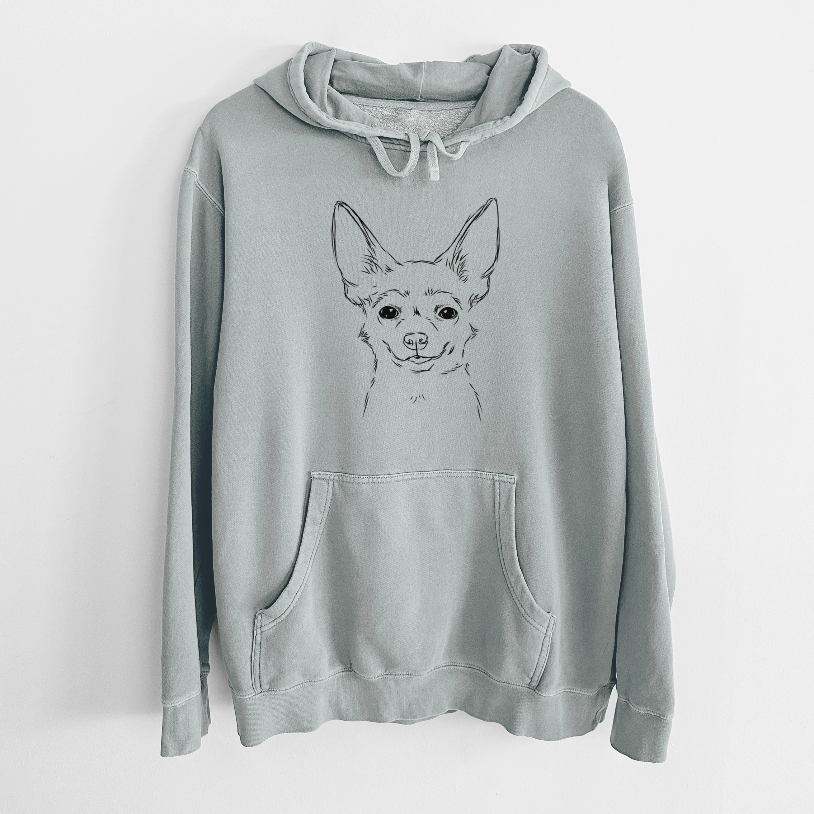Bare Amos the Chihuahua - Unisex Pigment Dyed Hoodie - Image 8