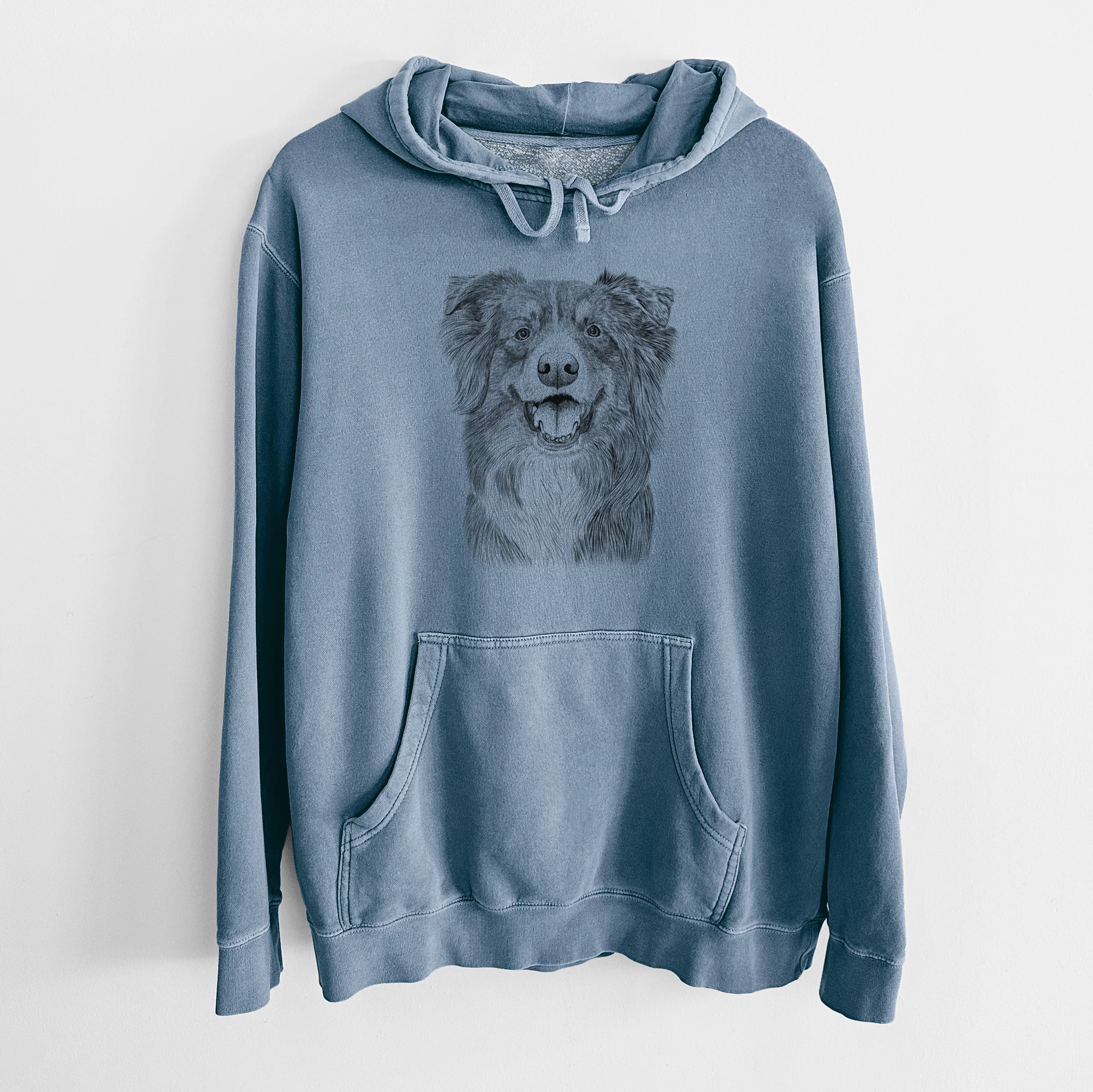 Bare Aussie Parker the Australian Shepherd - Unisex Pigment Dyed Hoodie - Image 7