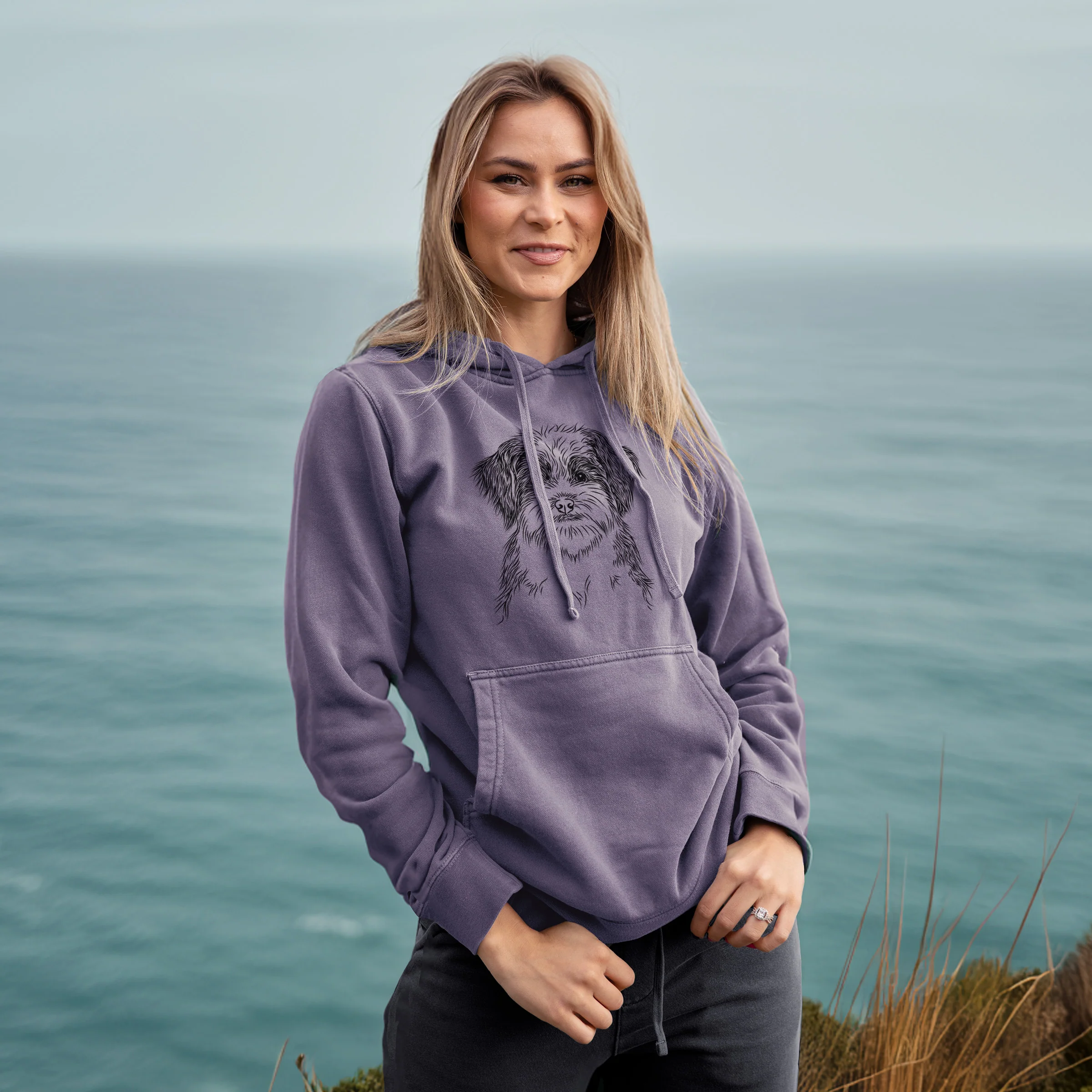 Bare Asa the Havanese - Unisex Pigment Dyed Hoodie - Image 4