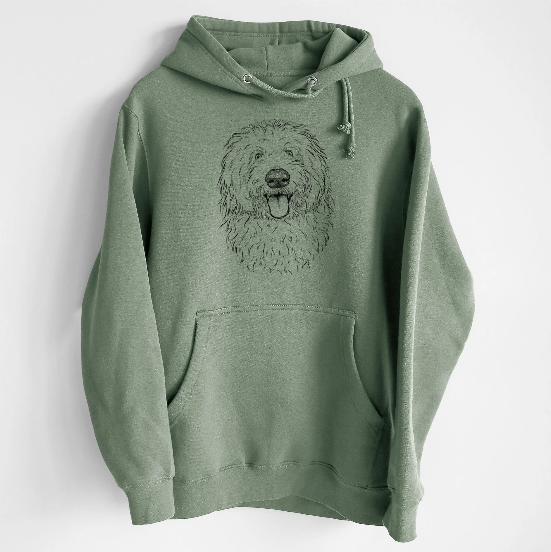 Barry the Old English Sheepdog- Heavyweight Fleece Hoodie - Image 7