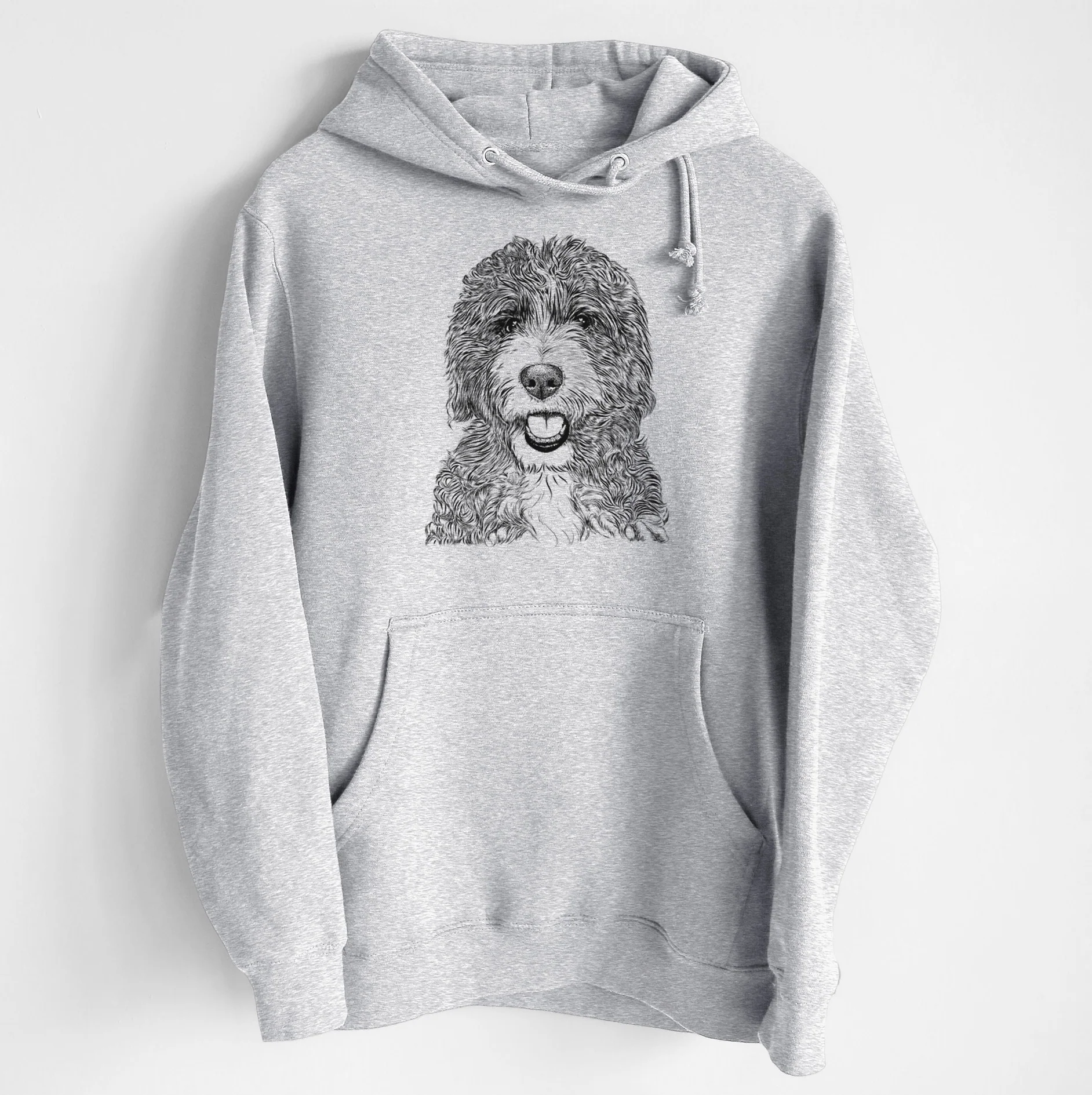 Bash the Bernedoodle- Heavyweight Fleece Hoodie - Image 6