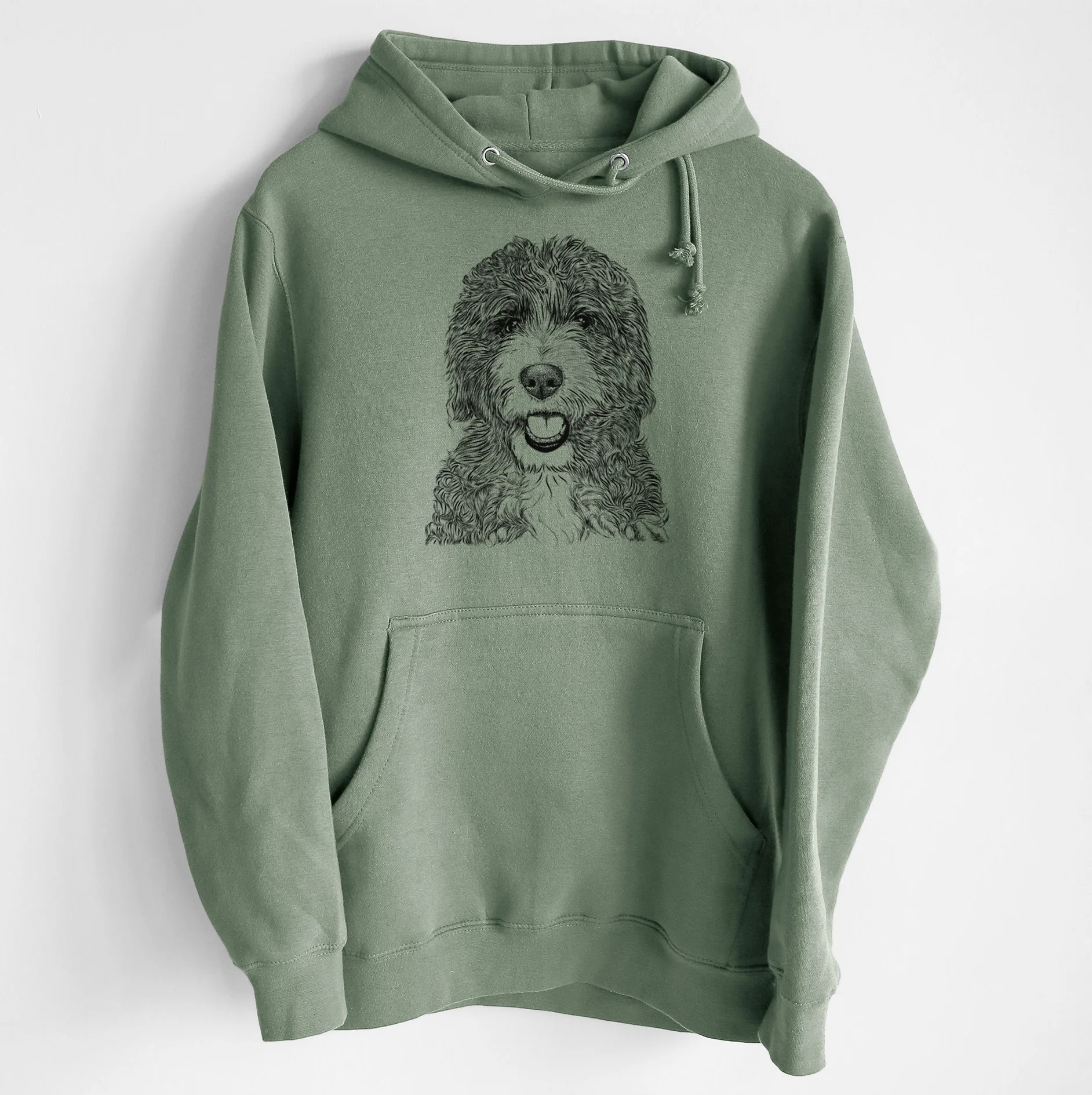 Bash the Bernedoodle- Heavyweight Fleece Hoodie - Image 7