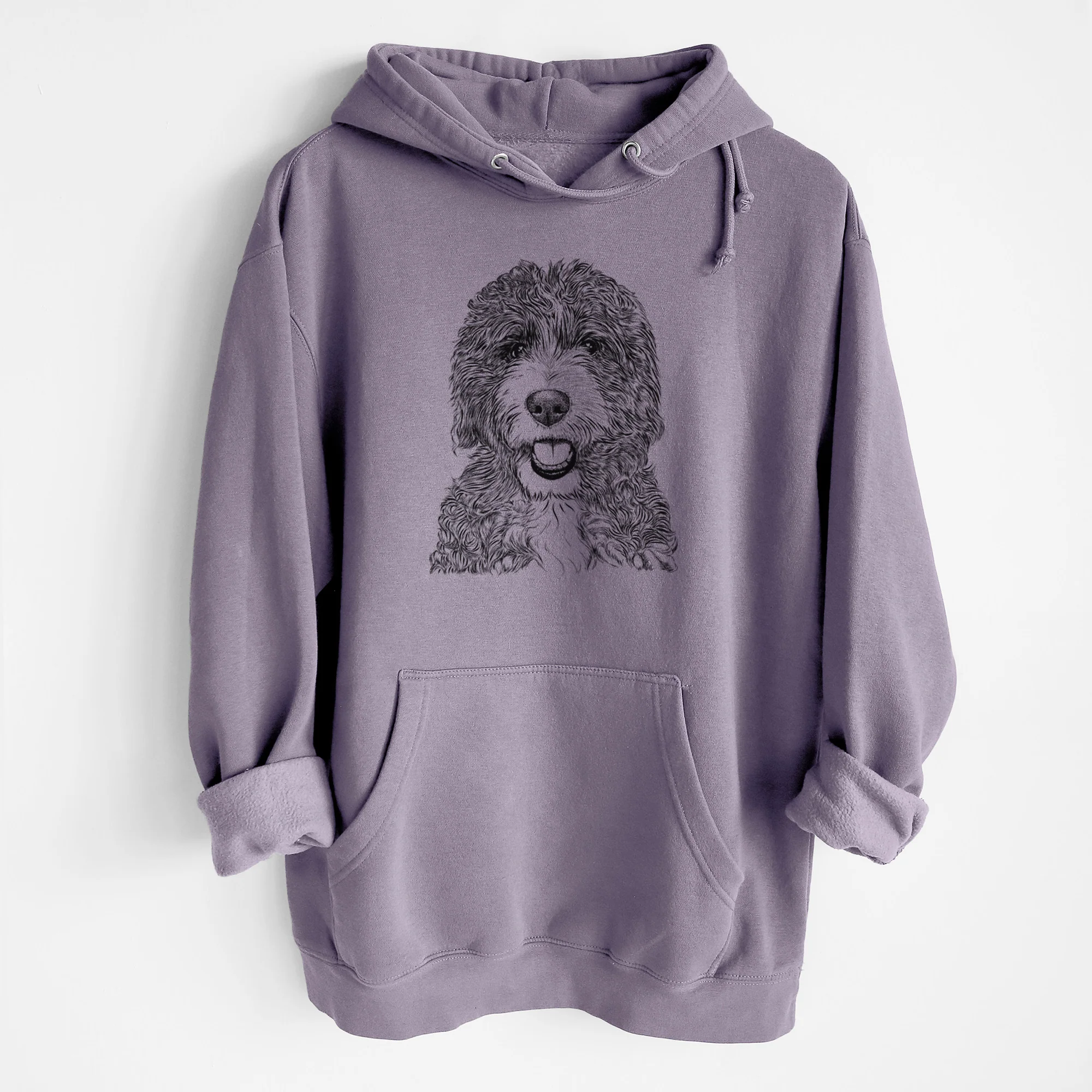 Bash the Bernedoodle- Heavyweight Fleece Hoodie - Image 8