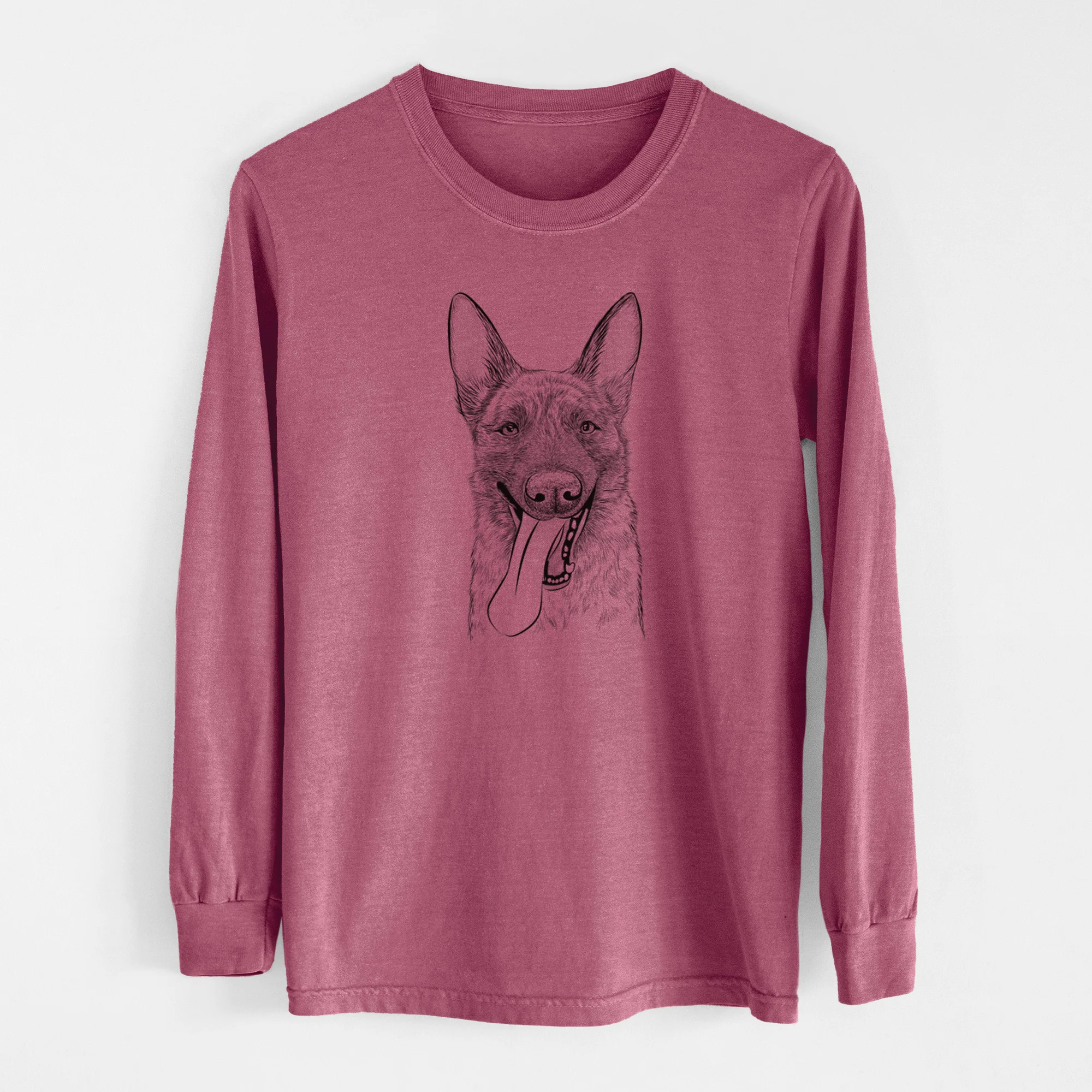 Bare Bessa the Dutch Shepherd - Men's Heavyweight 100% Cotton Long Sleeve - Image 10