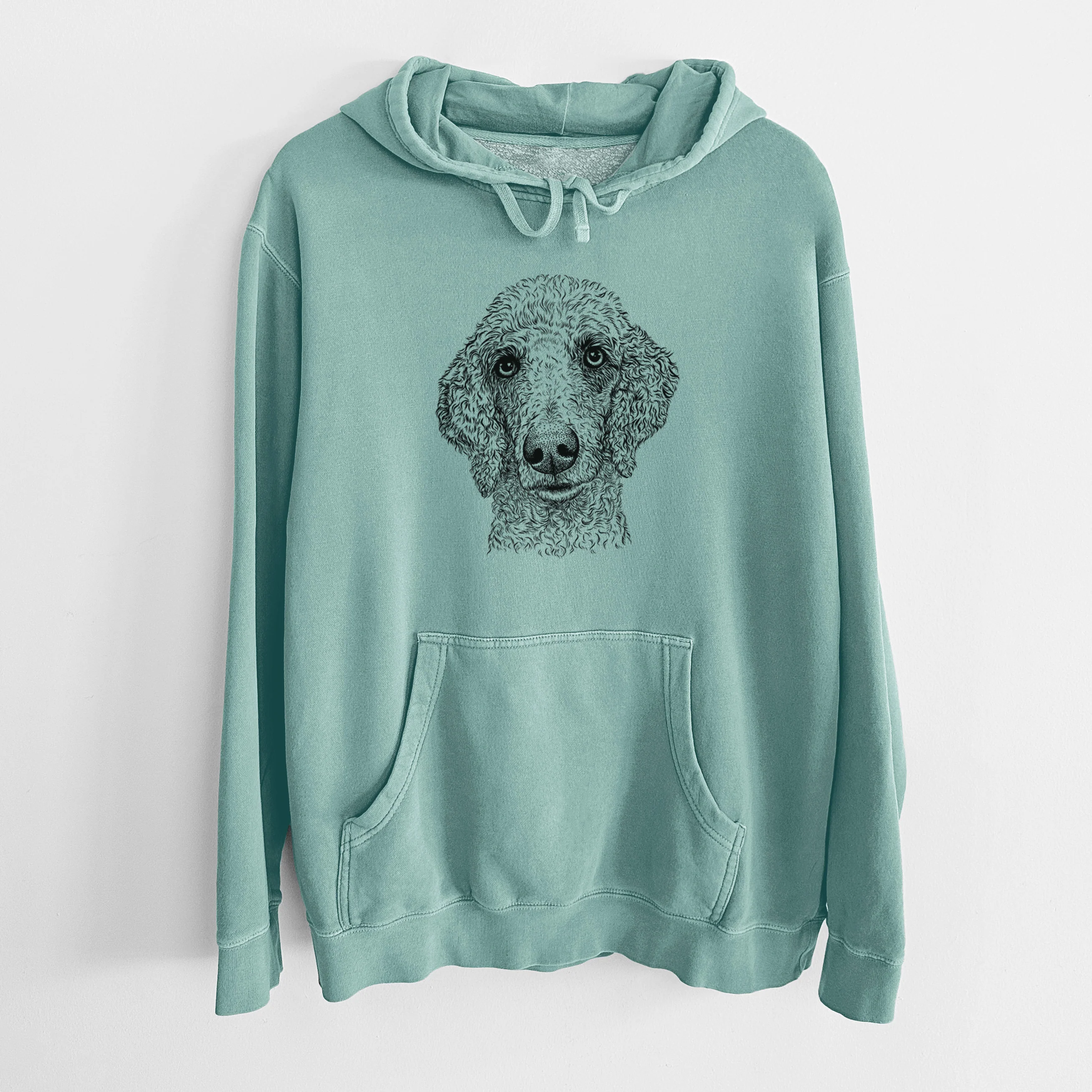 Bare Blossom the Poodle - Unisex Pigment Dyed Hoodie - Image 10