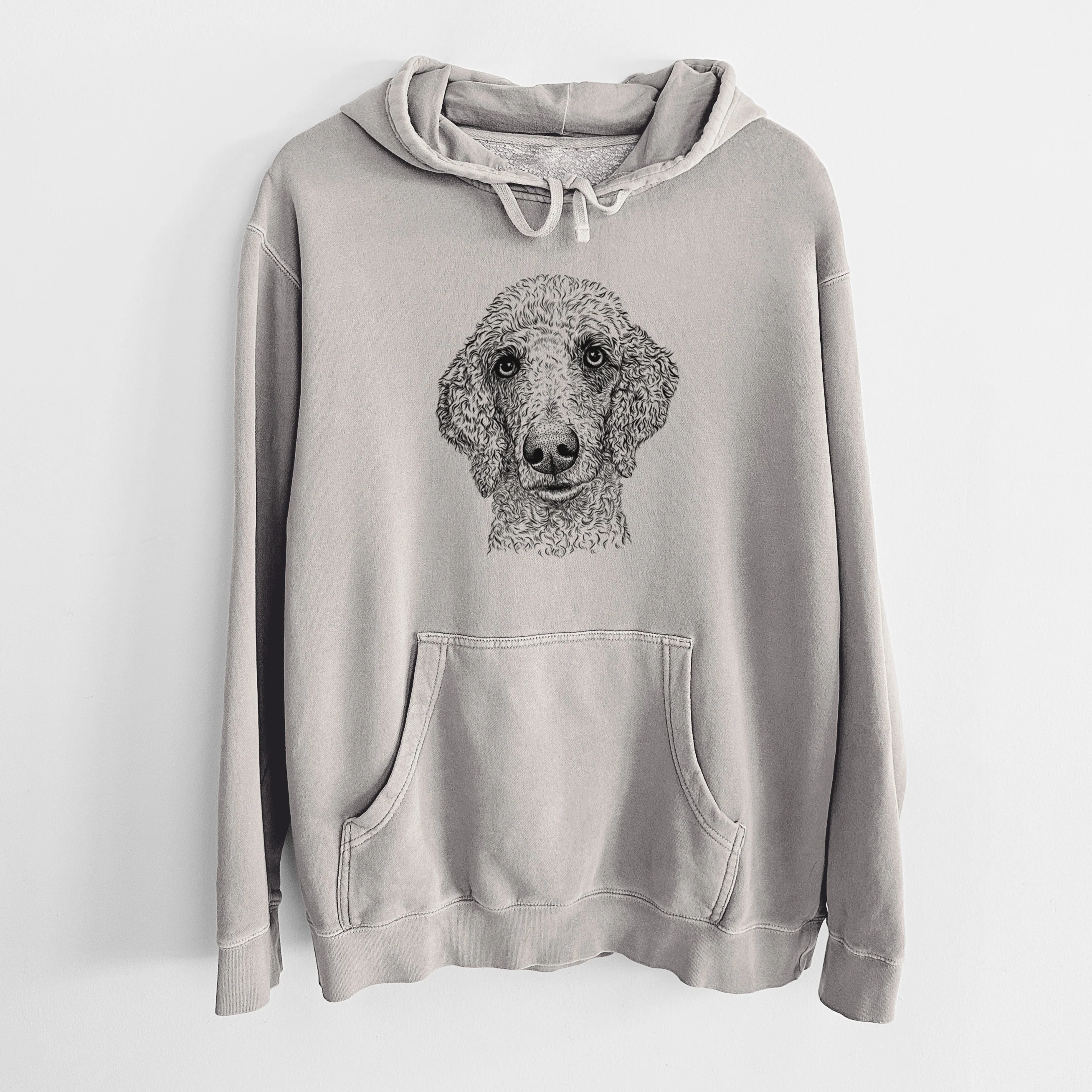 Bare Blossom the Poodle - Unisex Pigment Dyed Hoodie - Image 5