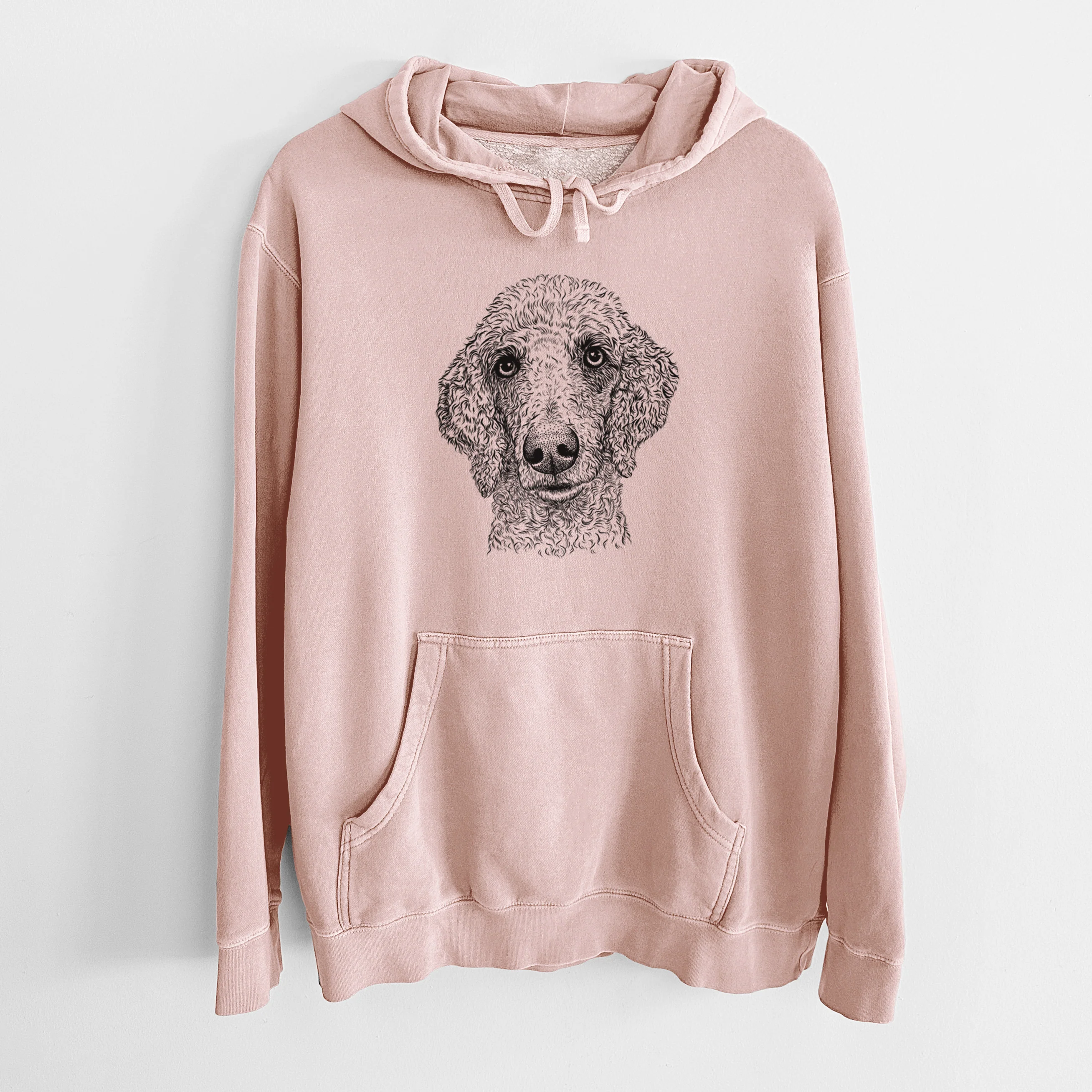 Bare Blossom the Poodle - Unisex Pigment Dyed Hoodie - Image 6