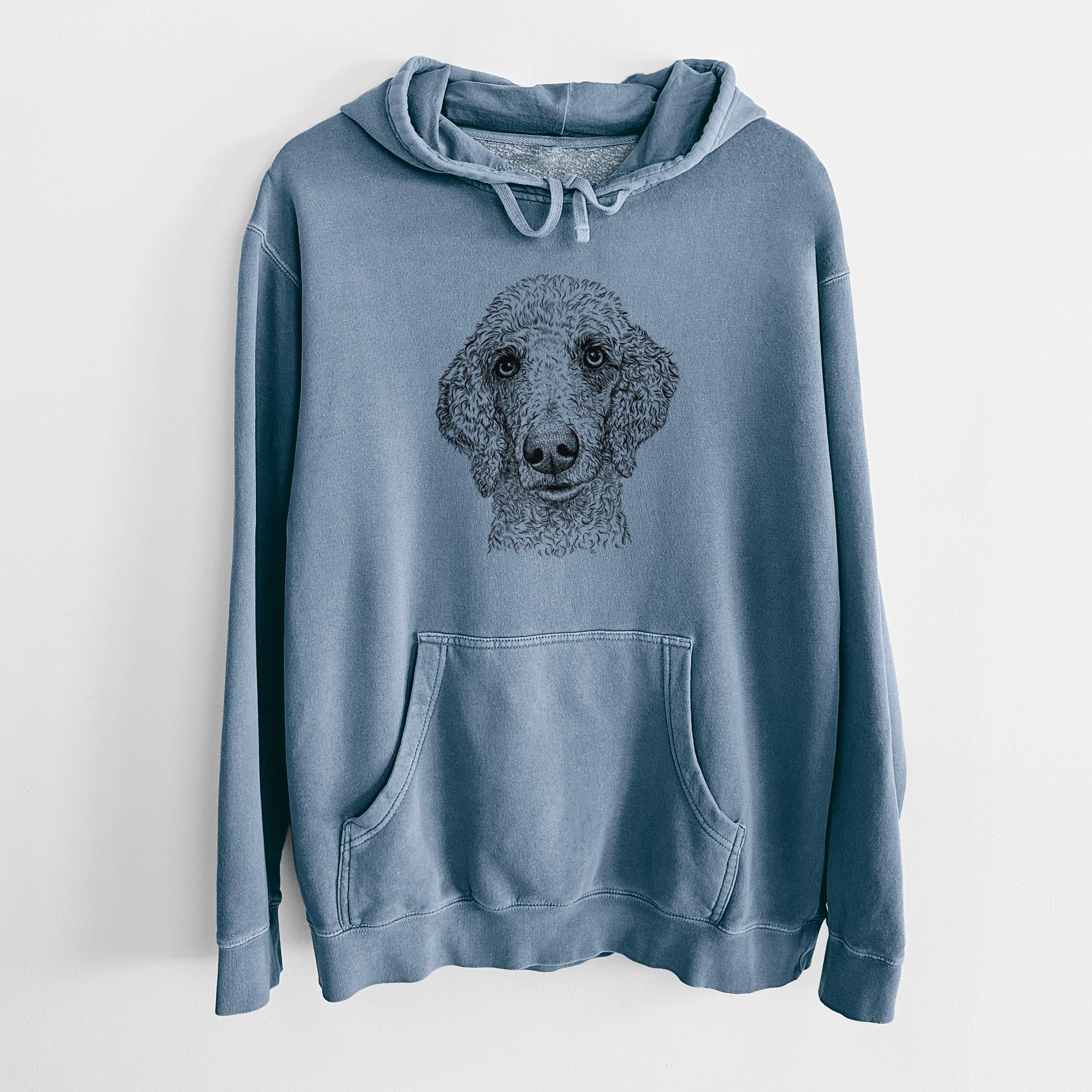 Bare Blossom the Poodle - Unisex Pigment Dyed Hoodie - Image 7