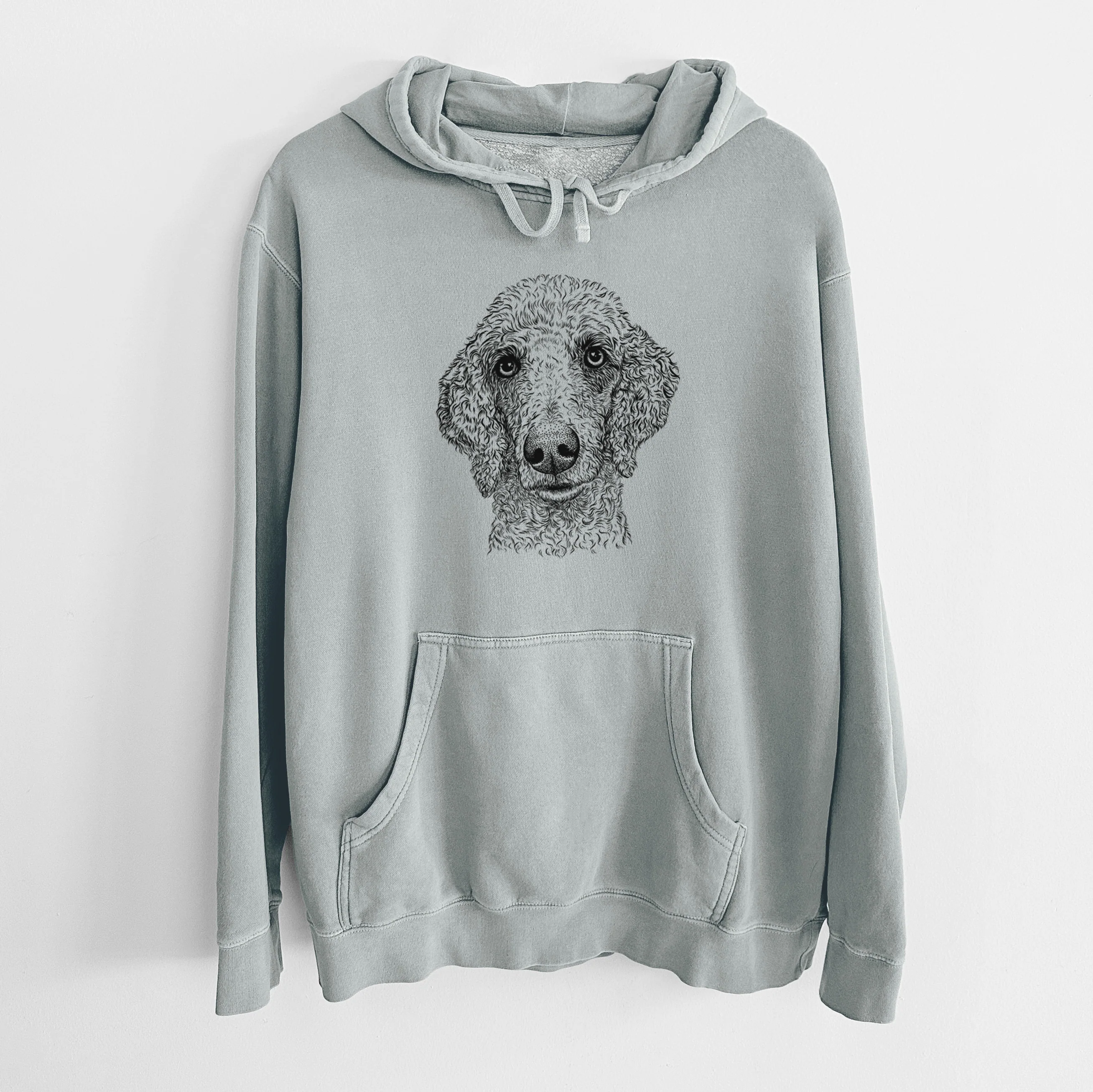 Bare Blossom the Poodle - Unisex Pigment Dyed Hoodie - Image 8
