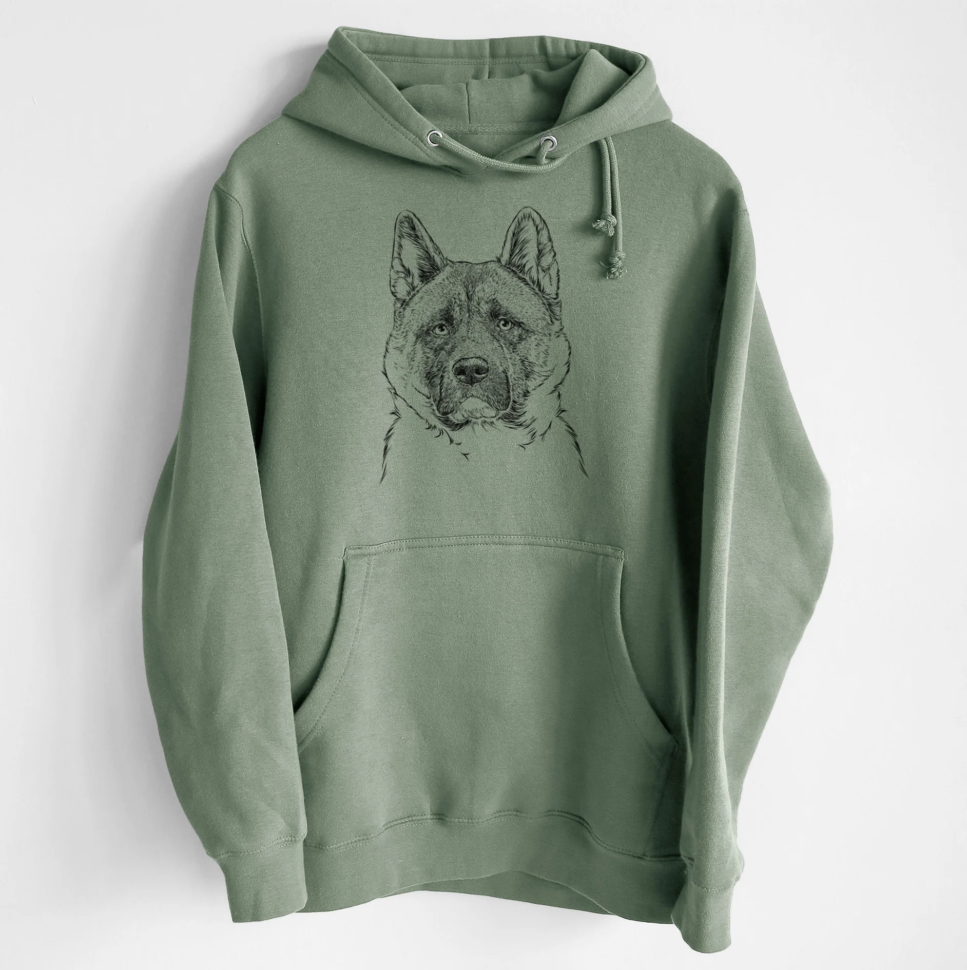 Bo the American Akita- Heavyweight Fleece Hoodie - Image 7