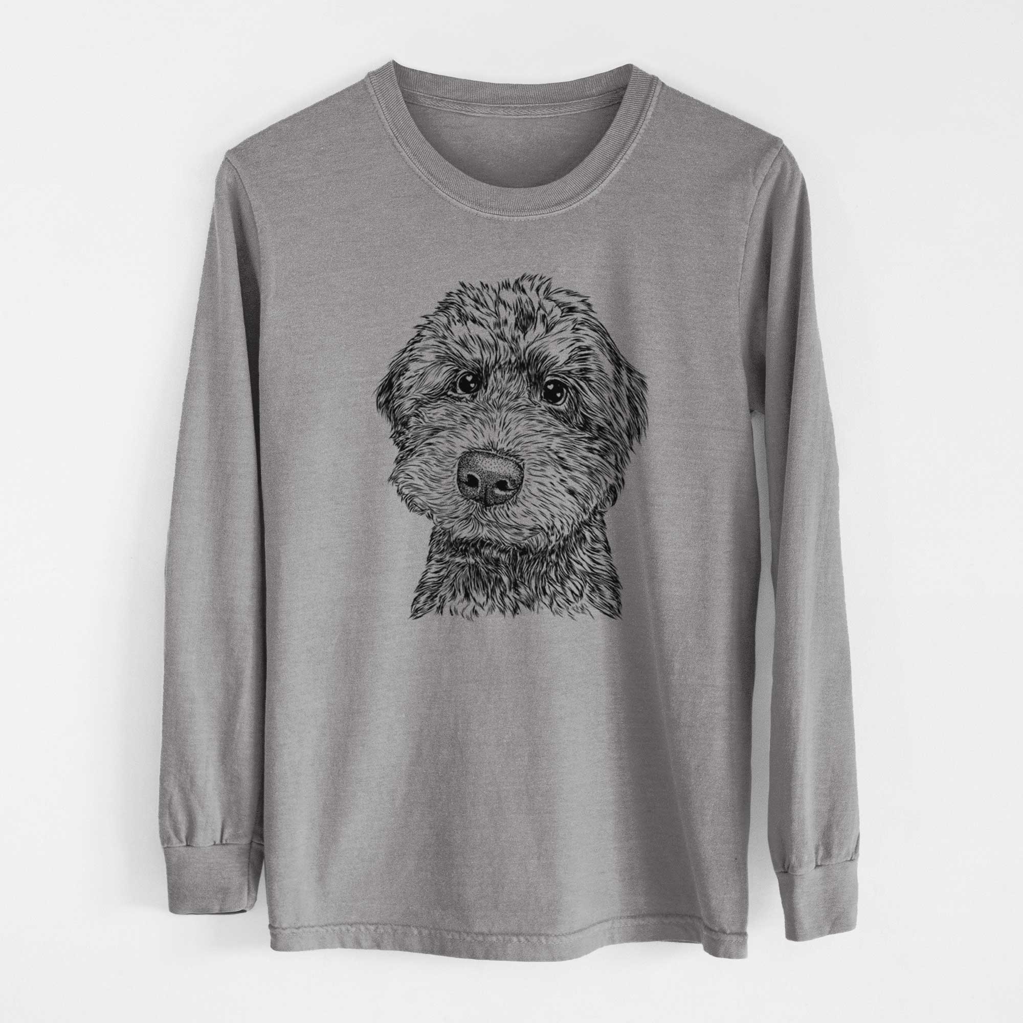 Bare Bowser the Whoodle - Men's Heavyweight 100% Cotton Long Sleeve - Image 7