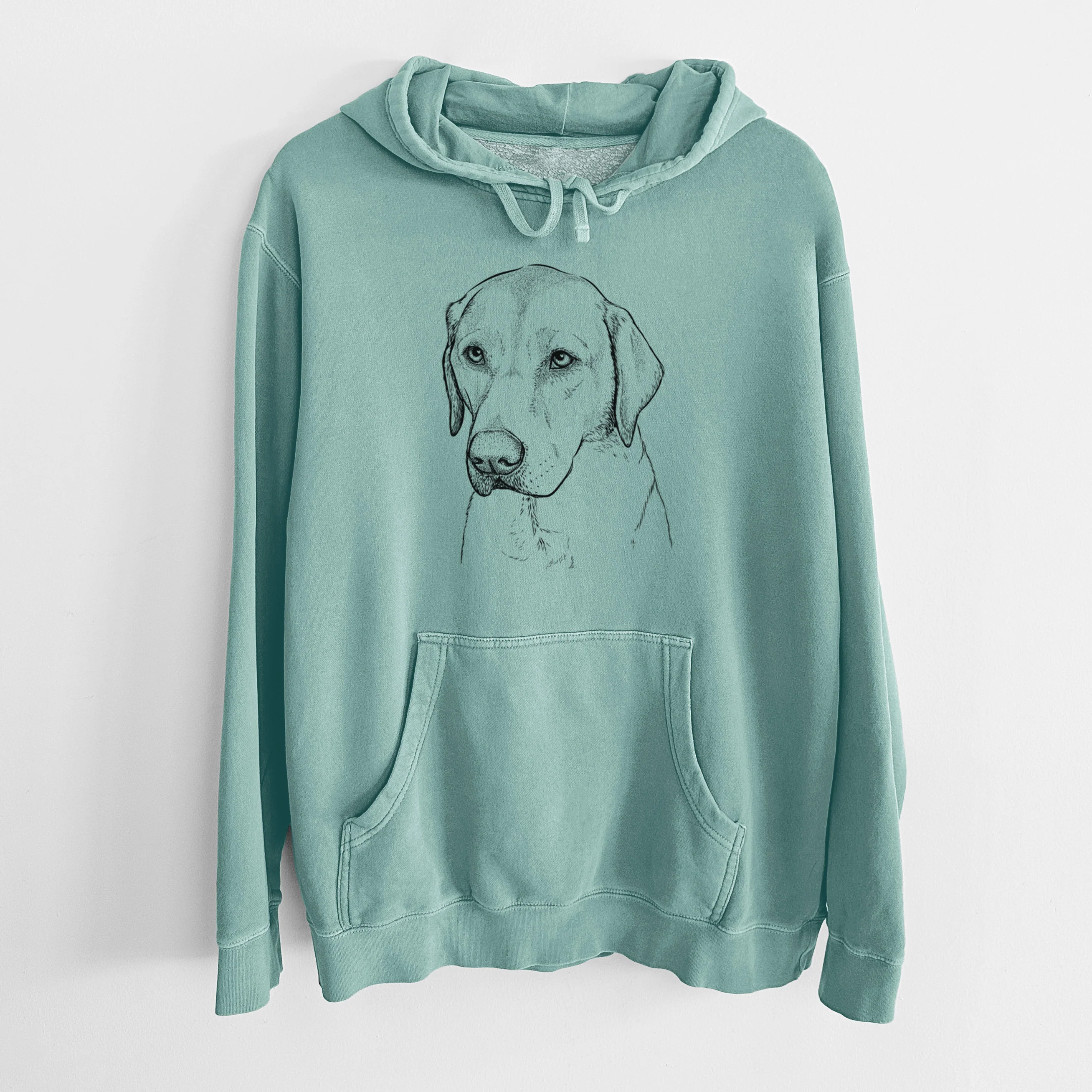 Bare Braxton the Yellow Lab - Unisex Pigment Dyed Hoodie - Image 10