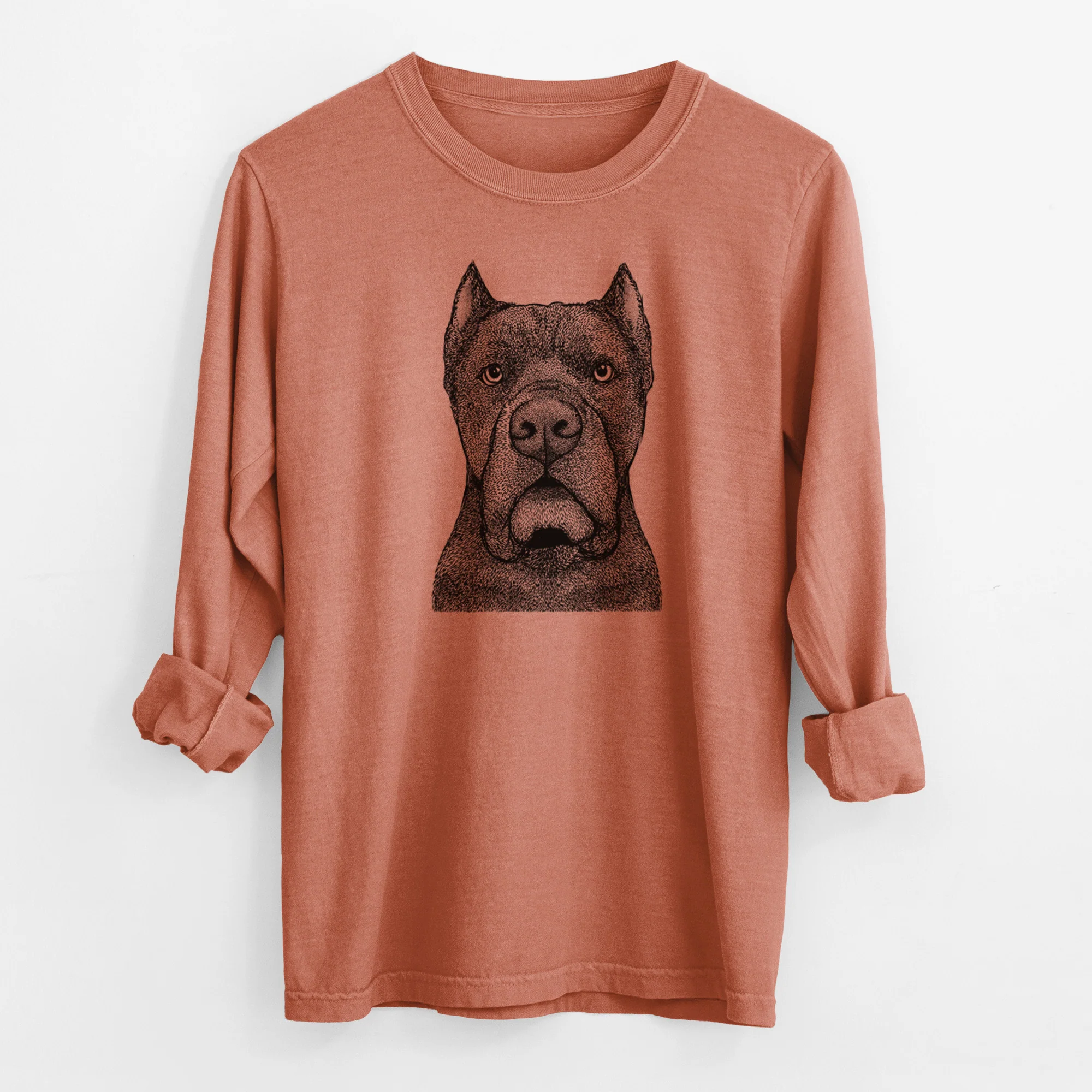 Bare Bruno the Cane Corso - Men's Heavyweight 100% Cotton Long Sleeve - Image 13