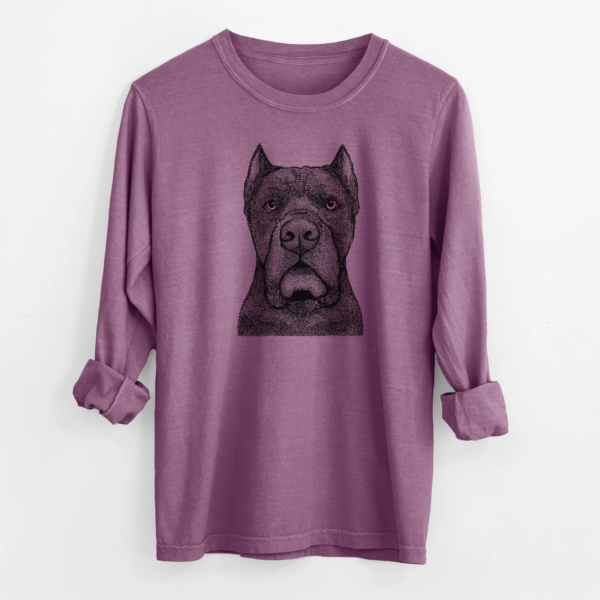 Bare Bruno the Cane Corso - Men's Heavyweight 100% Cotton Long Sleeve - Image 9