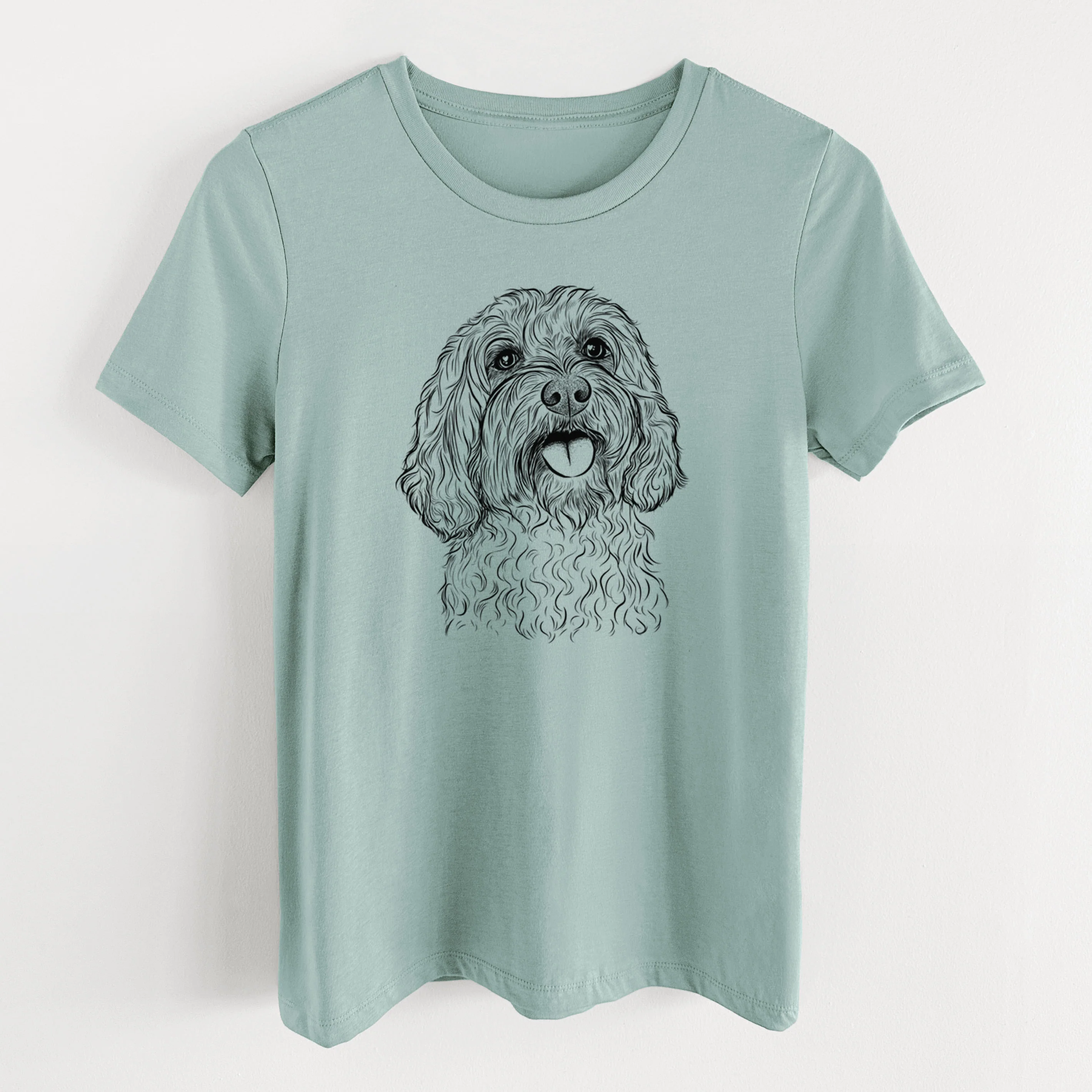 Bare Cali the Cavapoo - Women's Lightweight Relaxed Fit 100% Cotton Crewneck - Image 10