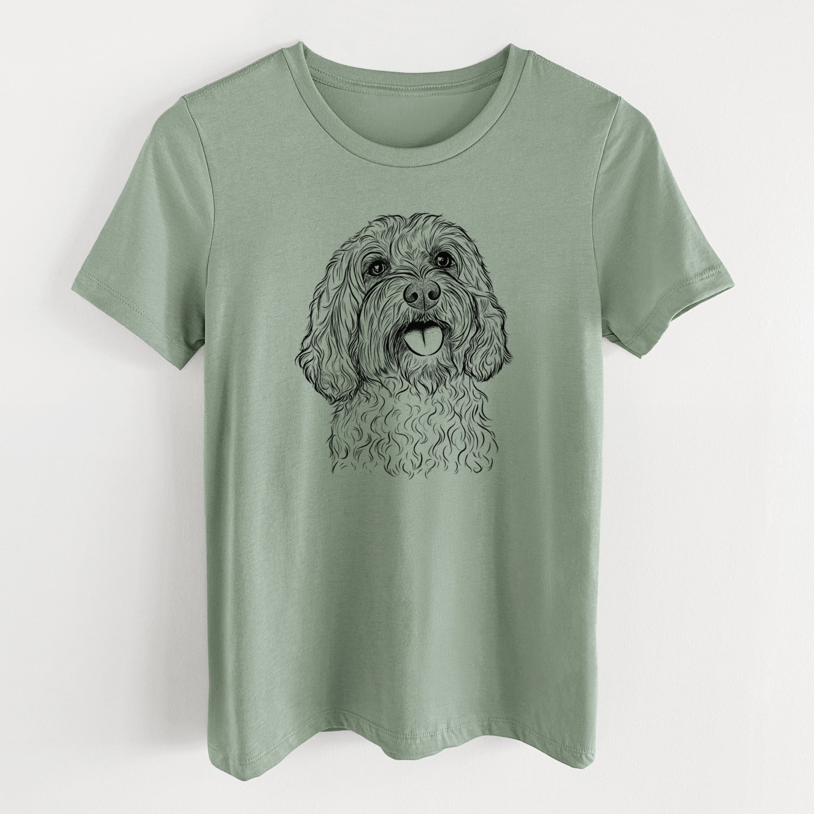 Bare Cali the Cavapoo - Women's Lightweight Relaxed Fit 100% Cotton Crewneck - Image 11