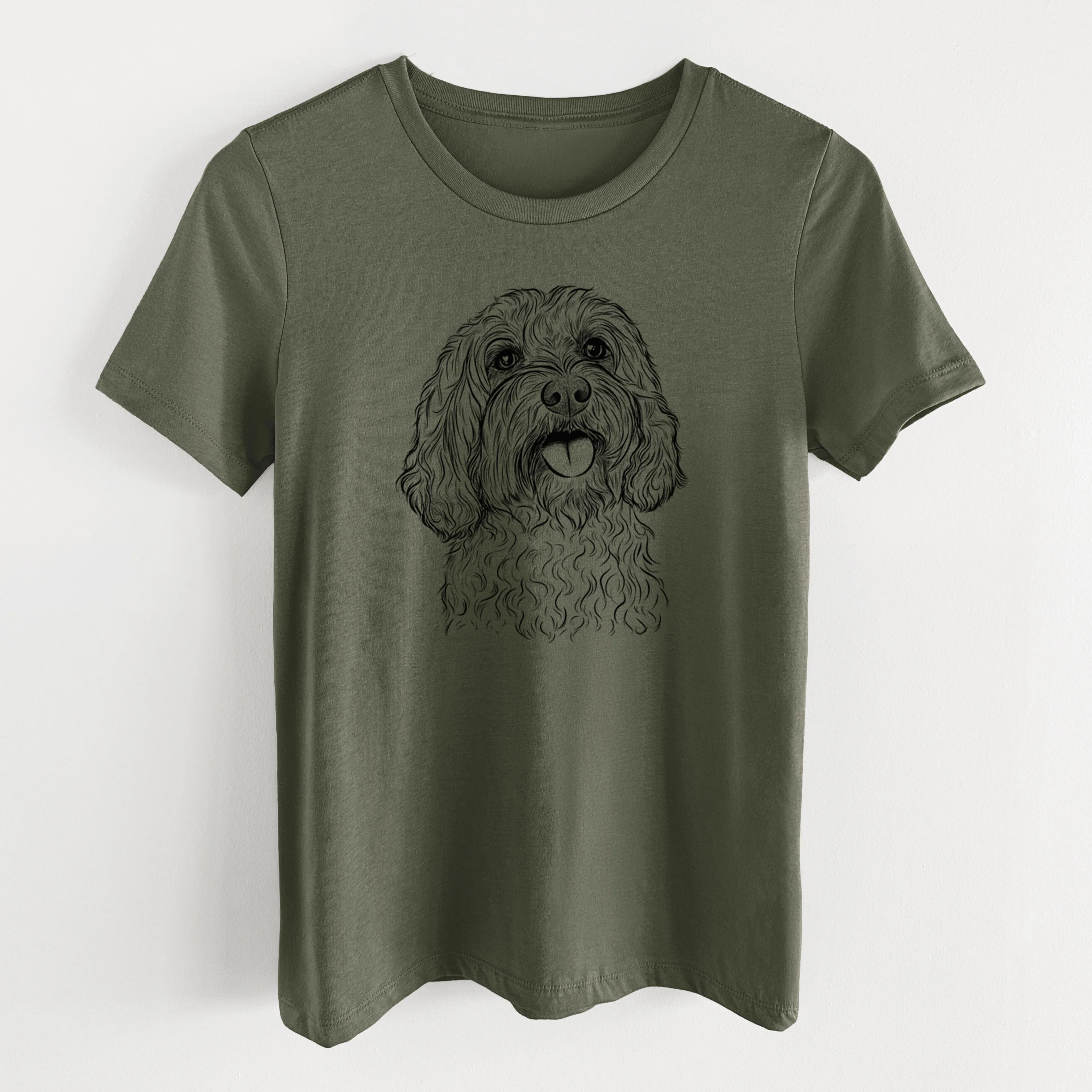Bare Cali the Cavapoo - Women's Lightweight Relaxed Fit 100% Cotton Crewneck - Image 12
