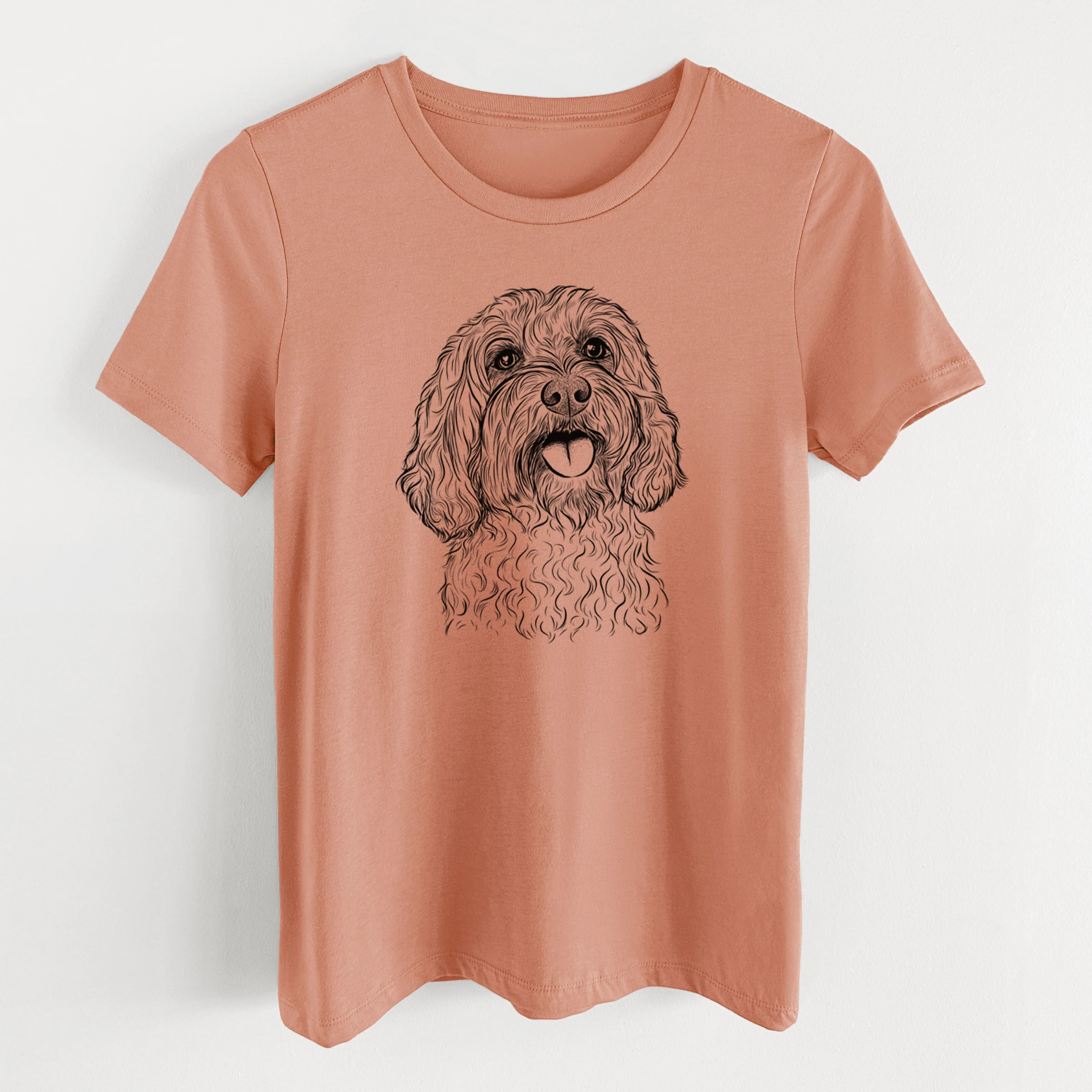 Bare Cali the Cavapoo - Women's Lightweight Relaxed Fit 100% Cotton Crewneck - Image 13