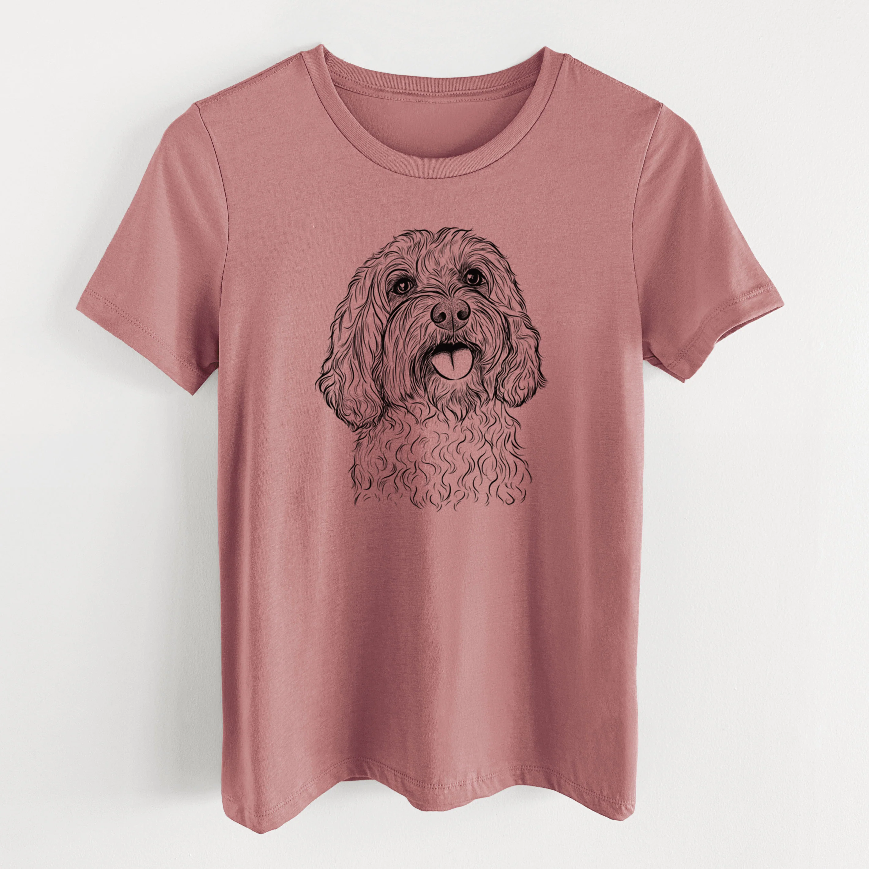 Bare Cali the Cavapoo - Women's Lightweight Relaxed Fit 100% Cotton Crewneck - Image 14