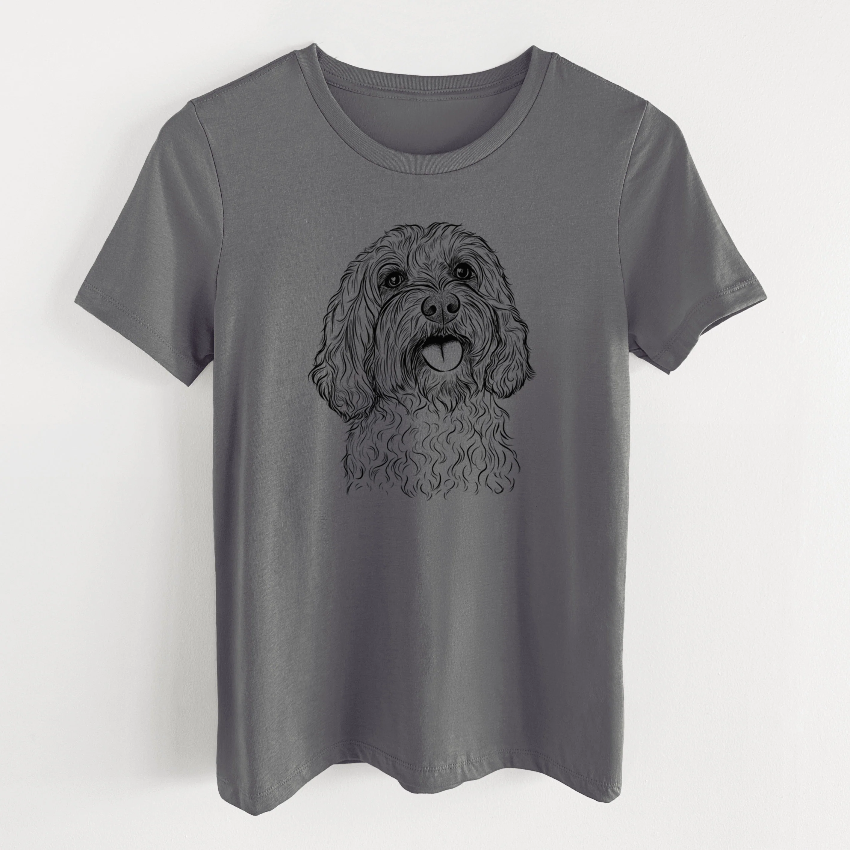 Bare Cali the Cavapoo - Women's Lightweight Relaxed Fit 100% Cotton Crewneck - Image 16