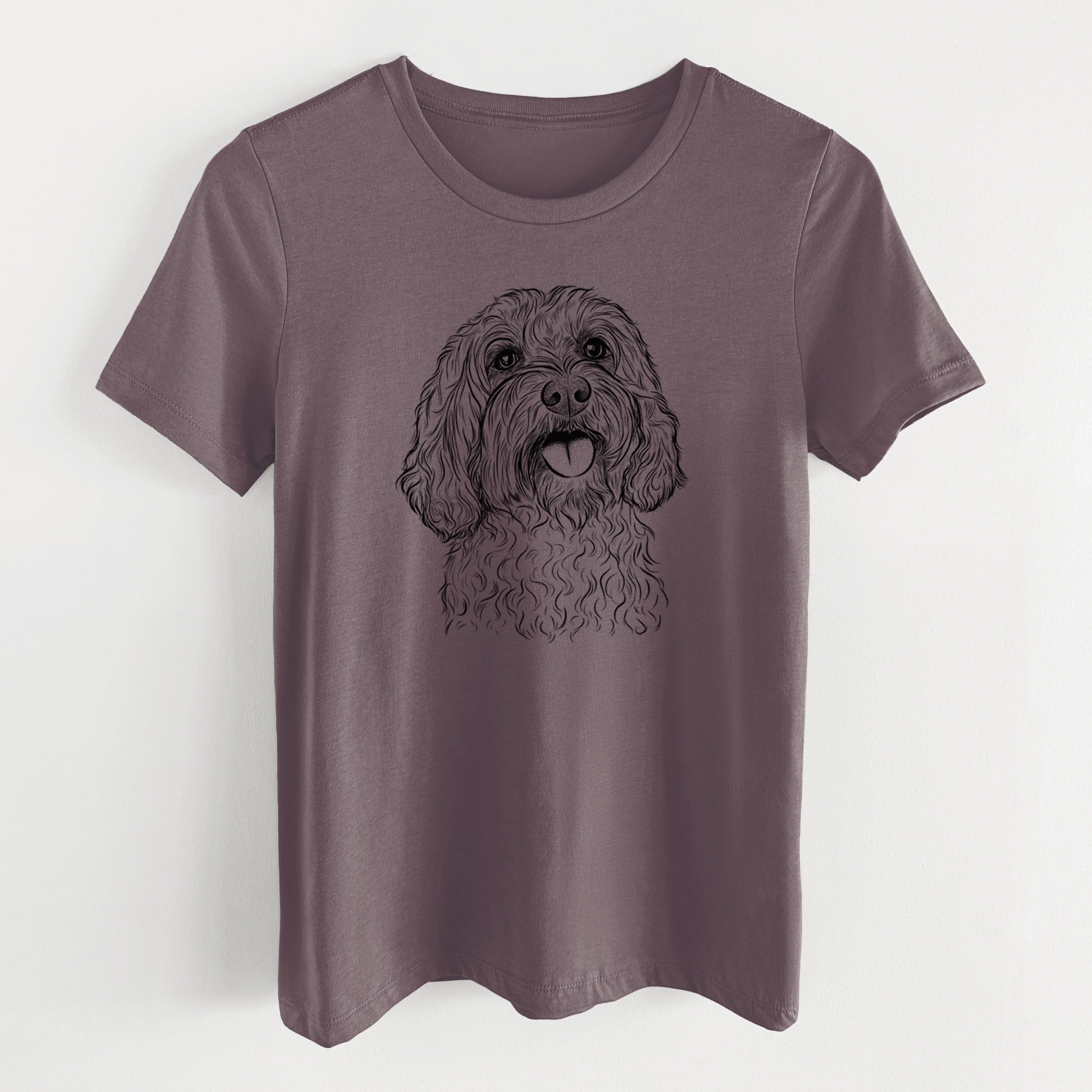 Bare Cali the Cavapoo - Women's Lightweight Relaxed Fit 100% Cotton Crewneck - Image 7
