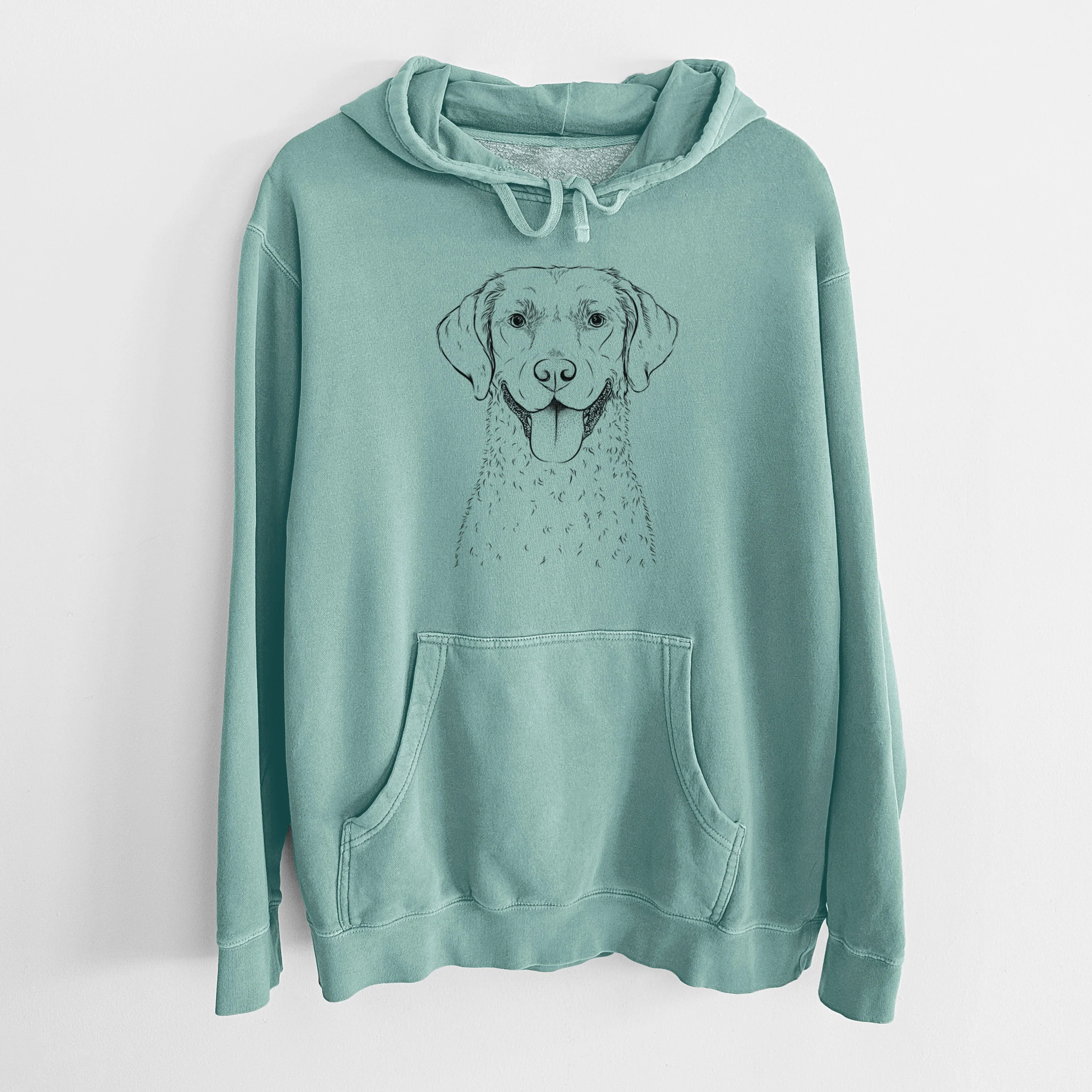Bare Chip the Chesapeake Bay Retriever - Unisex Pigment Dyed Hoodie - Image 10