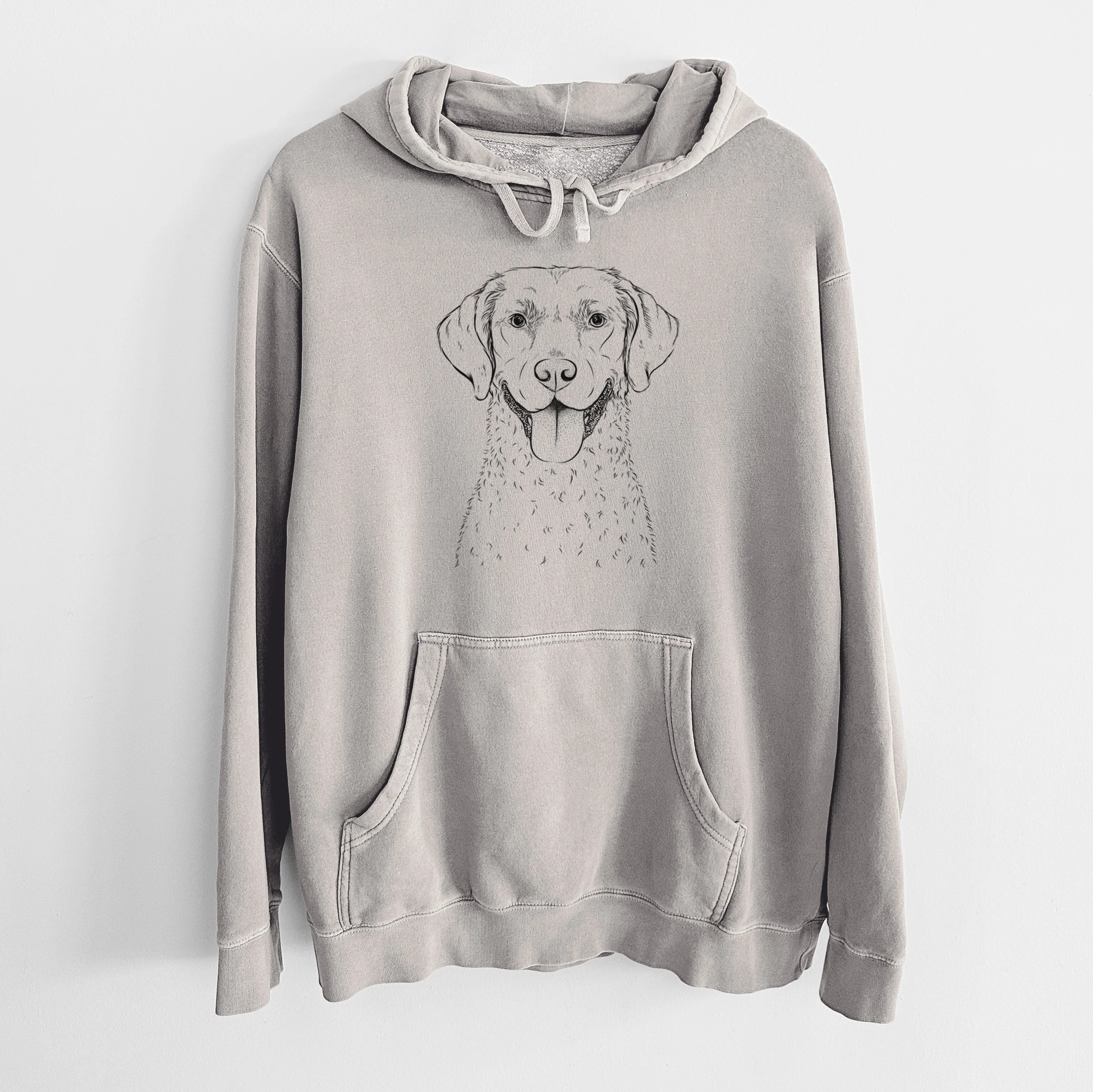 Bare Chip the Chesapeake Bay Retriever - Unisex Pigment Dyed Hoodie - Image 5