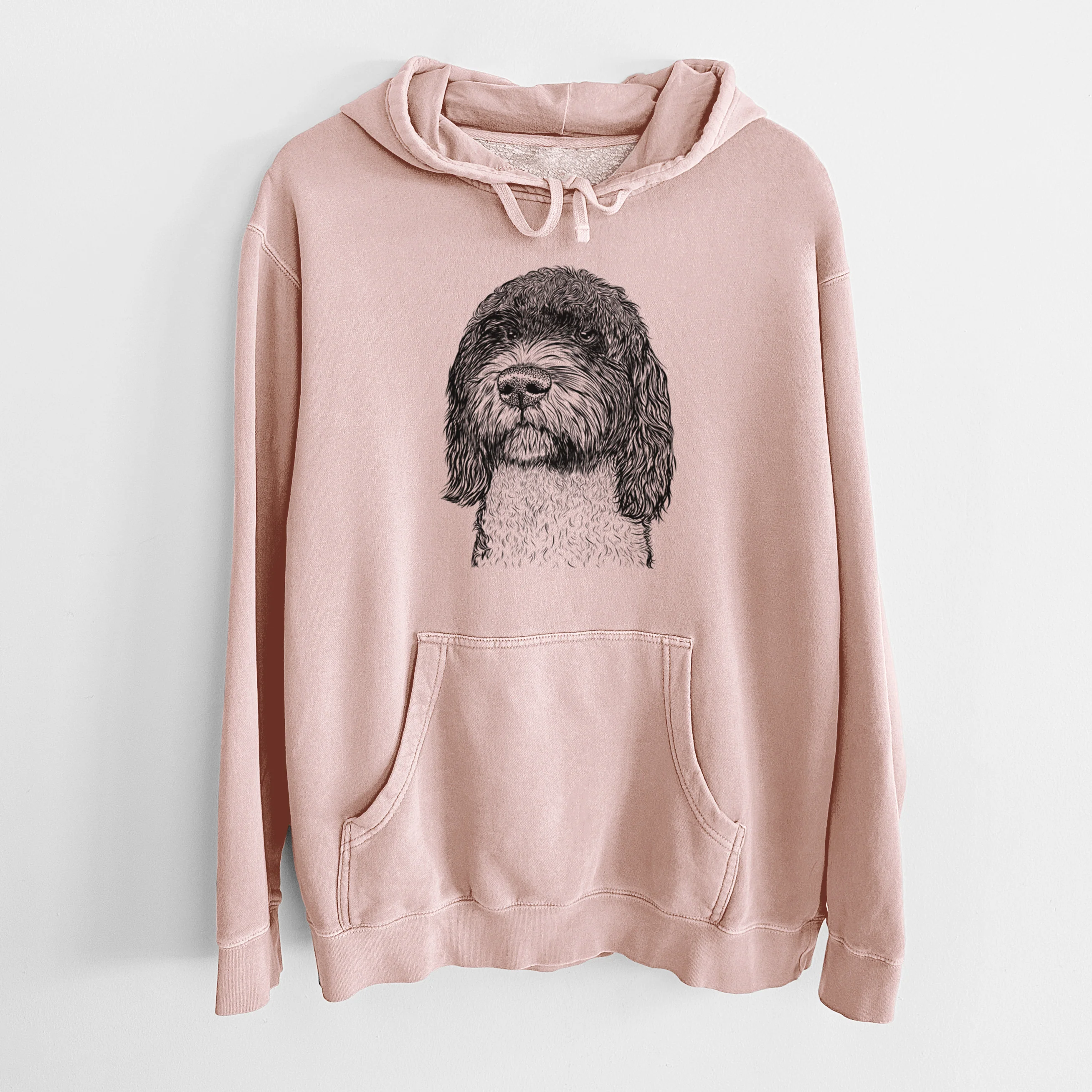 Bare Chris the Portuguese Water Dog - Unisex Pigment Dyed Hoodie - Image 6