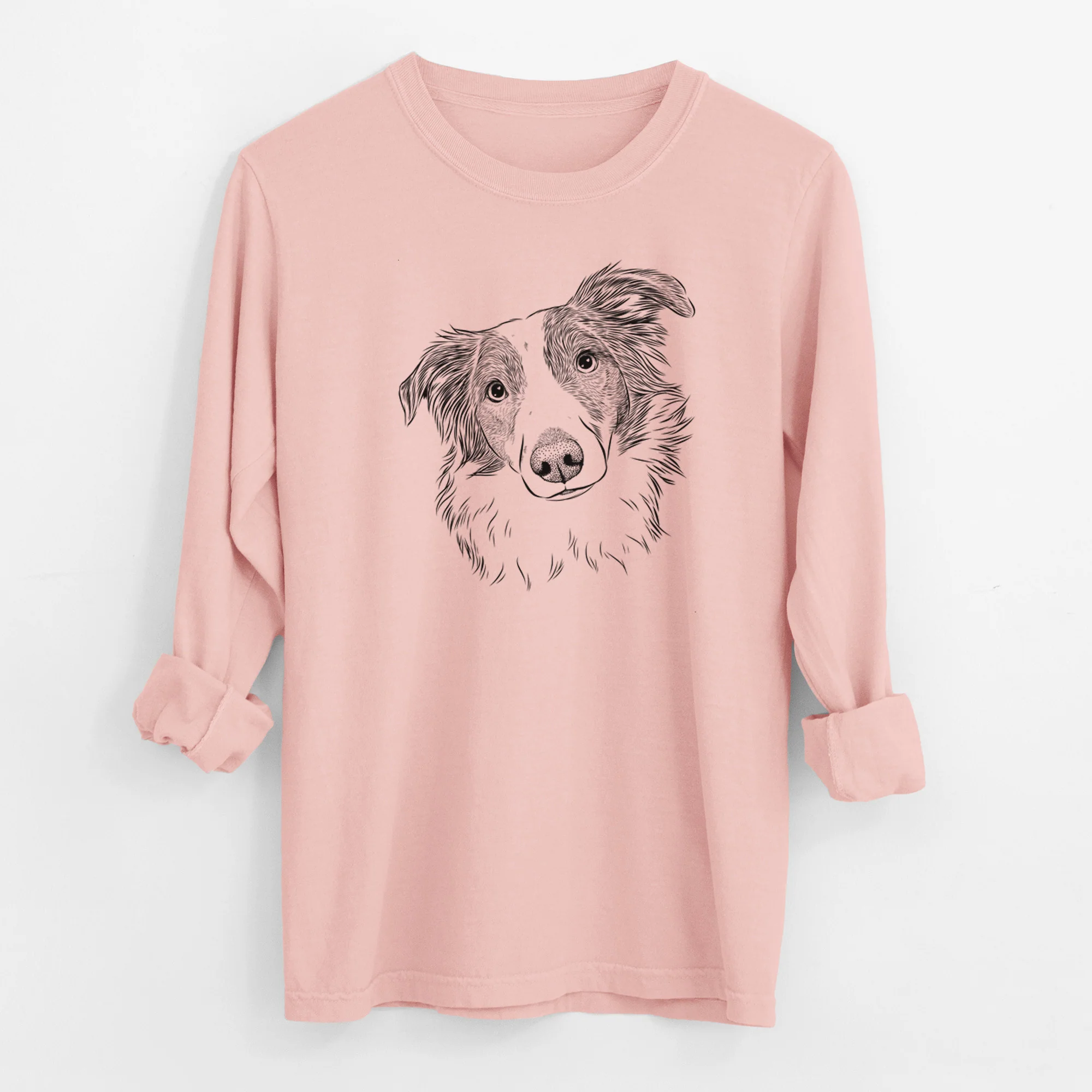 Bare Cyclone the Australian Shepherd - Men's Heavyweight 100% Cotton Long Sleeve - Image 11