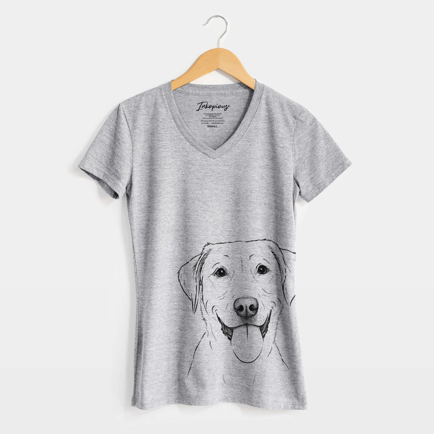 Bare Daisy the Labrador Retriever - Women's V-neck Shirt - Image 5
