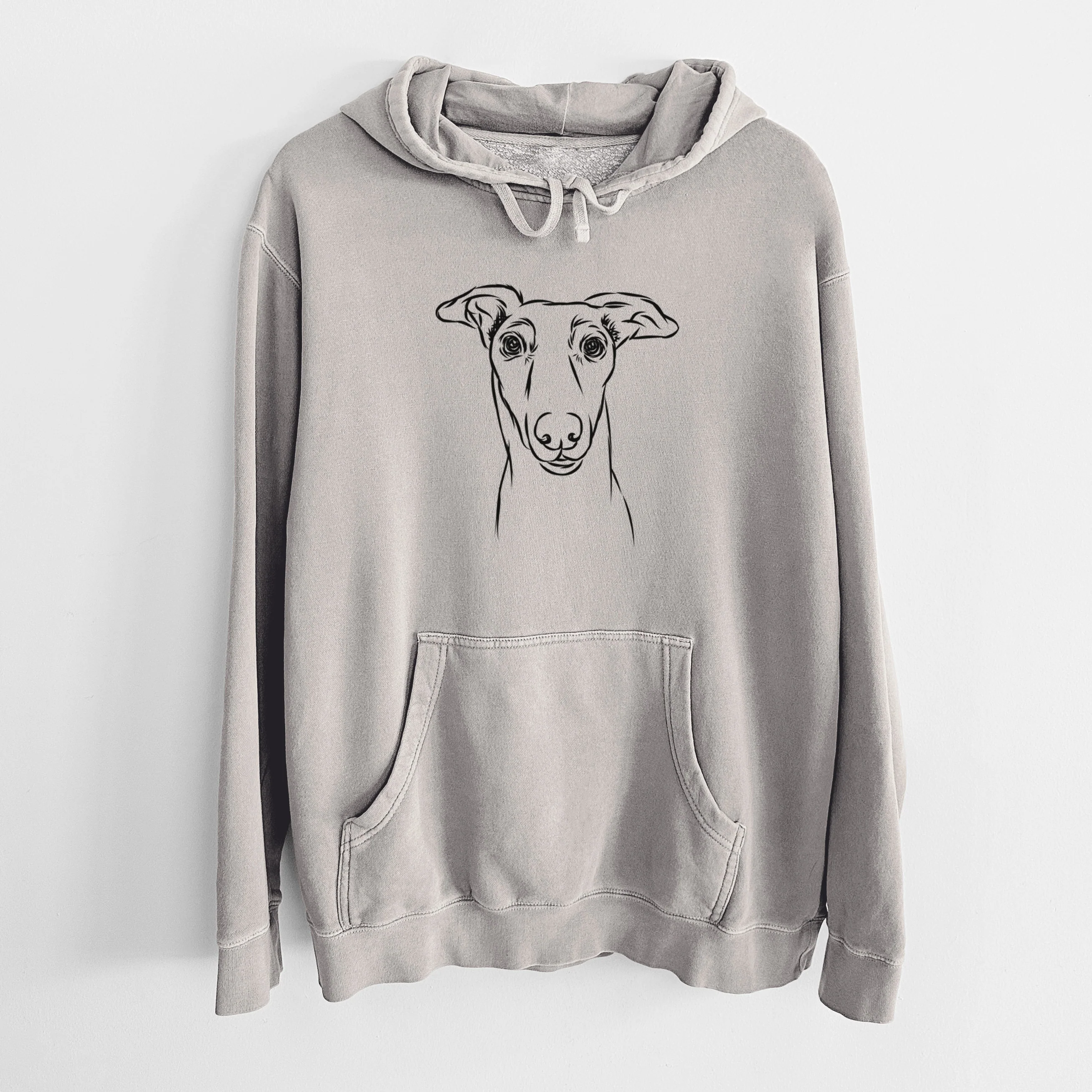 Bare Diva the Greyhound - Unisex Pigment Dyed Hoodie - Image 5