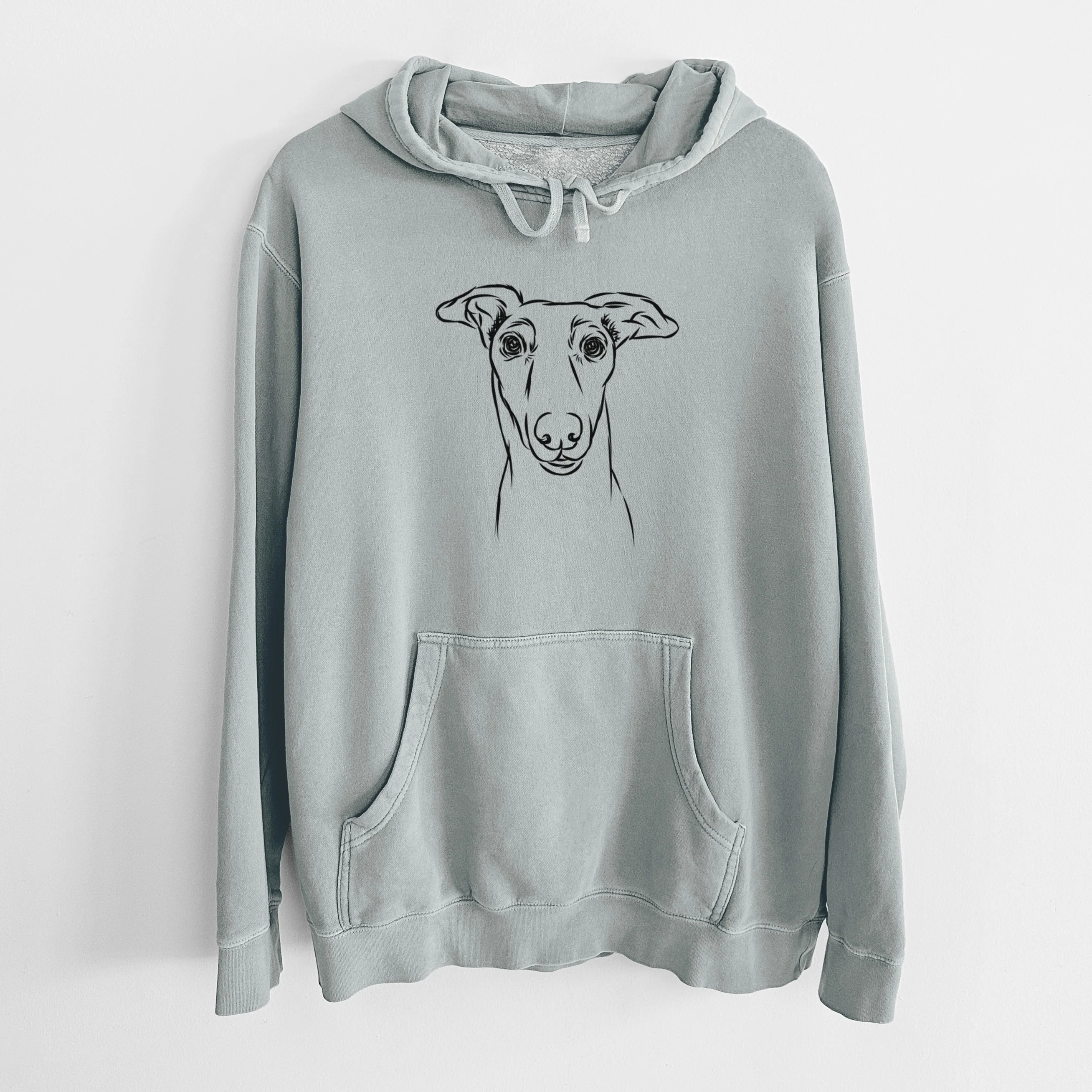 Bare Diva the Greyhound - Unisex Pigment Dyed Hoodie - Image 8