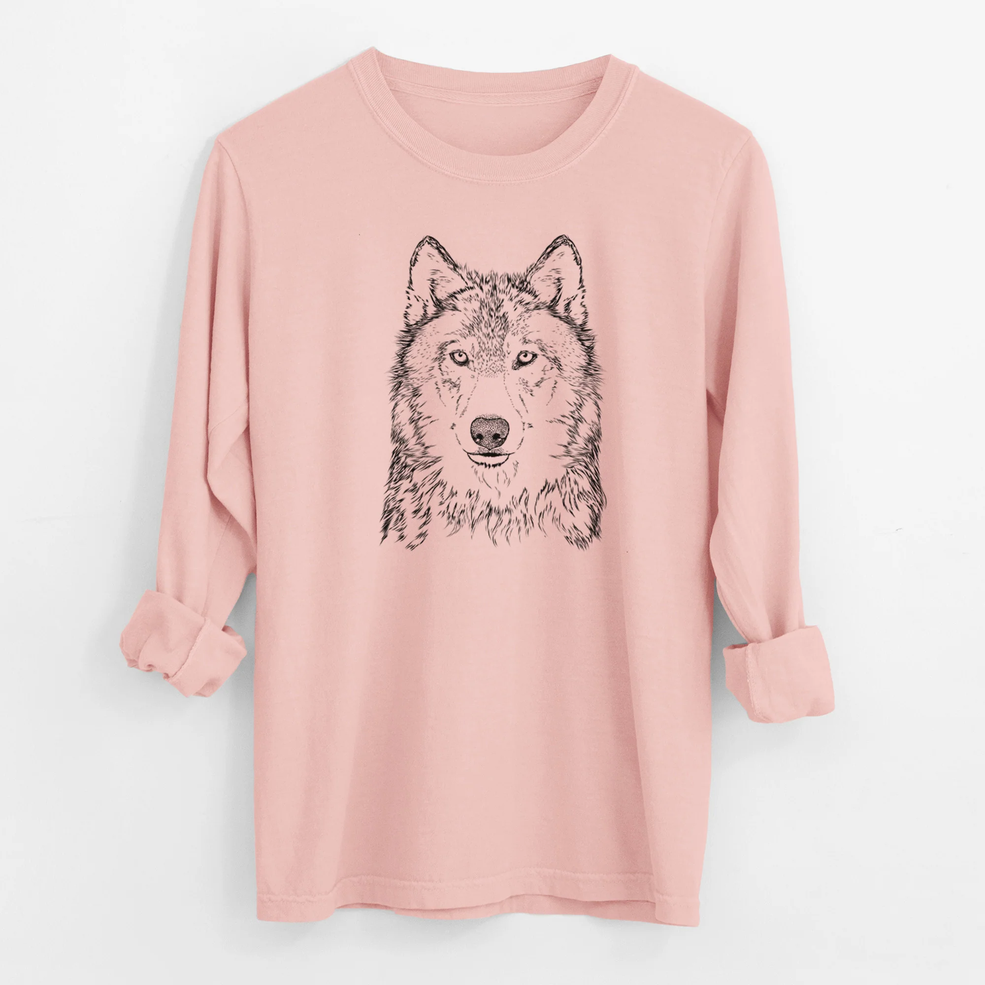 Bare Django the Grey Wolf - Men's Heavyweight 100% Cotton Long Sleeve - Image 11