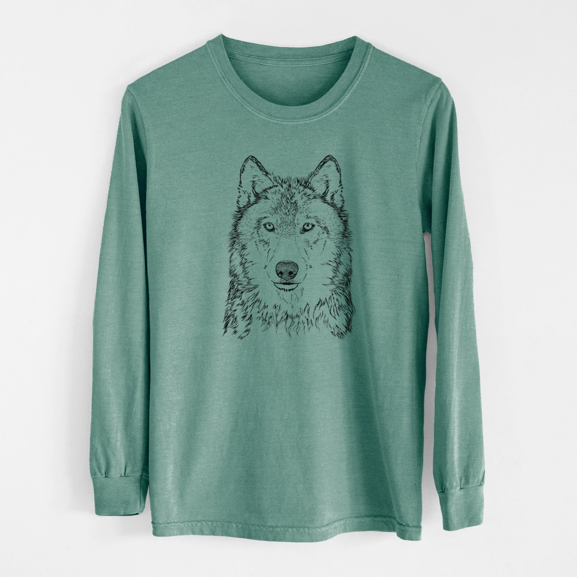 Bare Django the Grey Wolf - Men's Heavyweight 100% Cotton Long Sleeve - Image 12