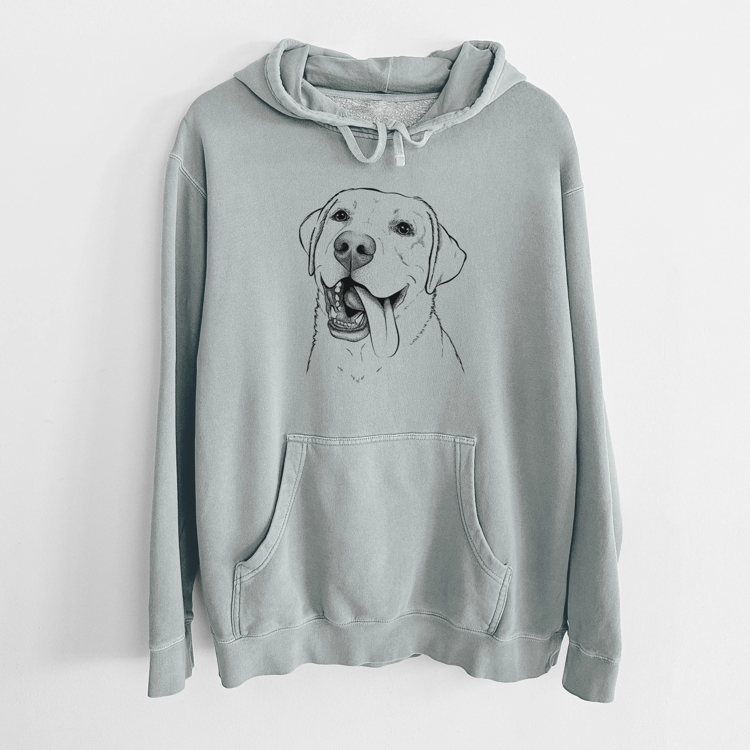 Bare Finn the Labrador Retriever - Unisex Pigment Dyed Hoodie - Image 8