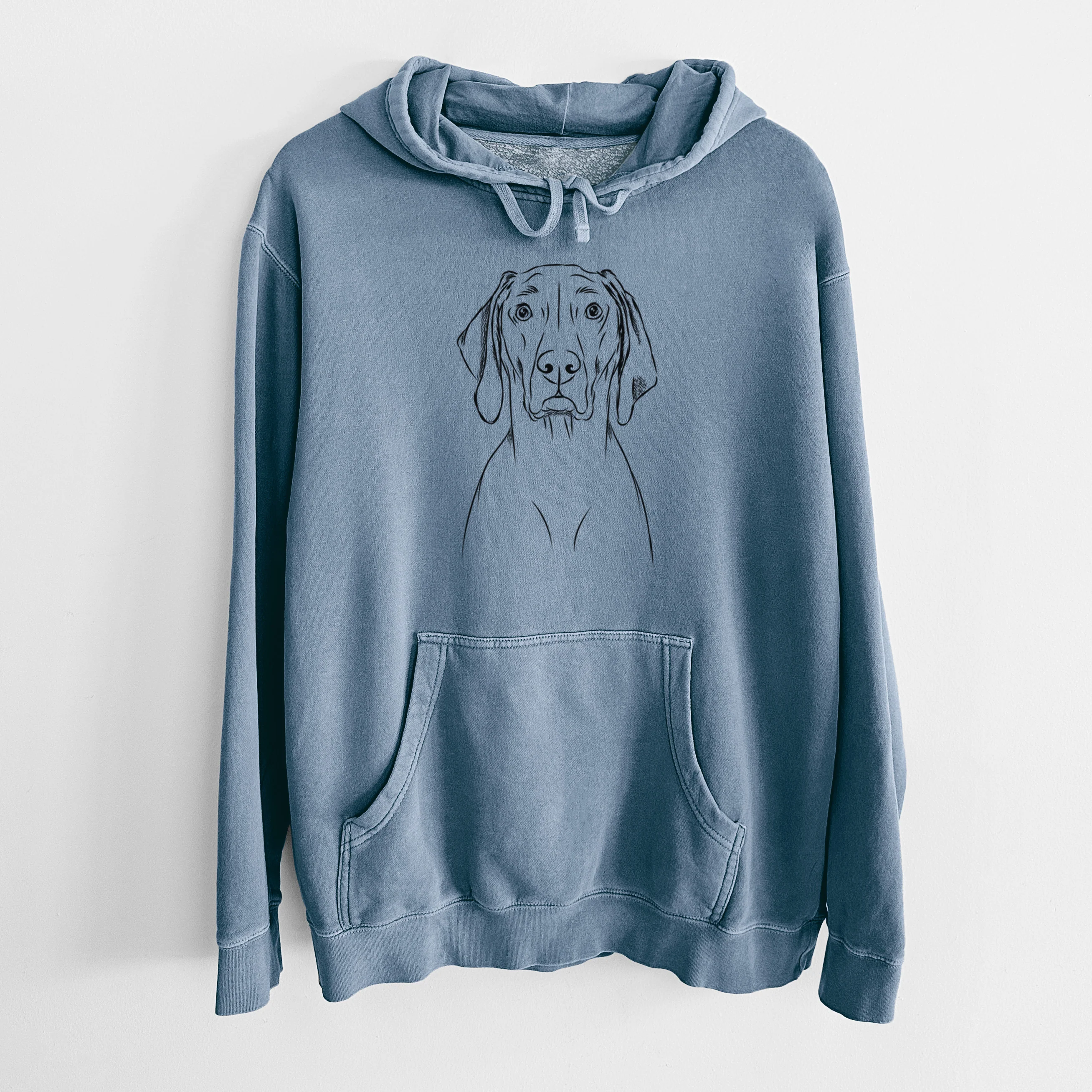 Bare Flint the Weimaraner - Unisex Pigment Dyed Hoodie - Image 7