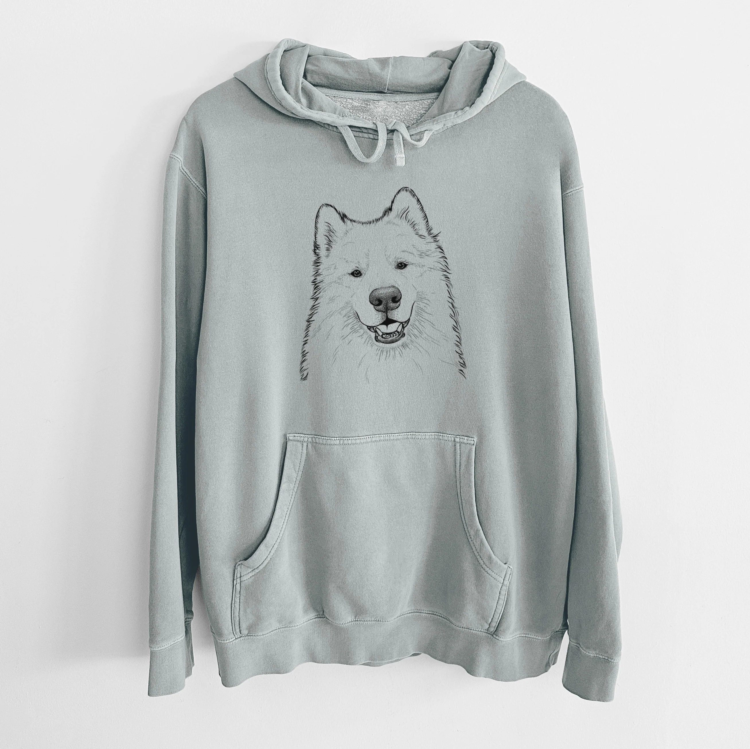 Bare Foster the Samoyed - Unisex Pigment Dyed Hoodie - Image 8