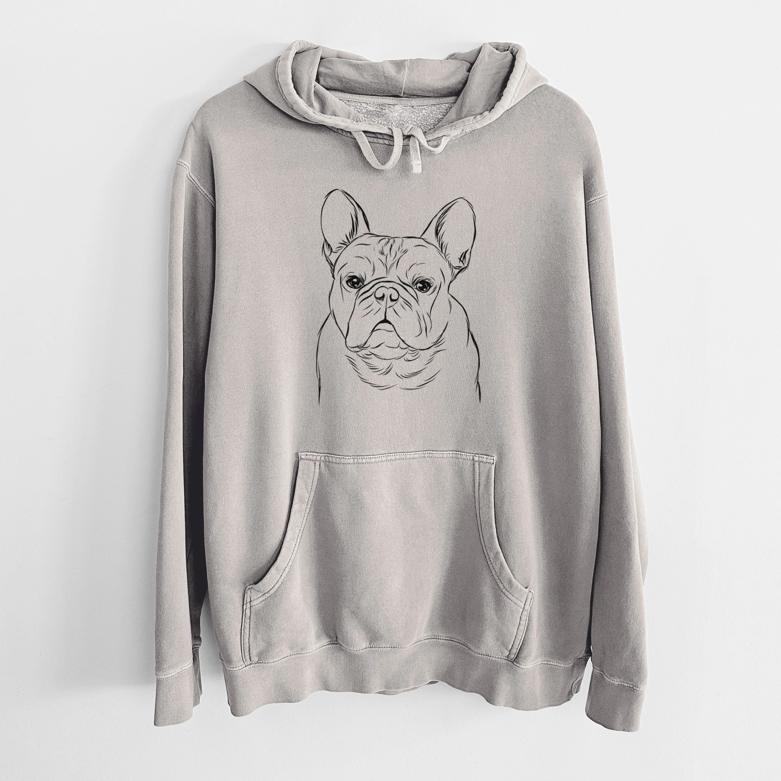 Bare Fudge the French Bulldog - Unisex Pigment Dyed Hoodie - Image 5
