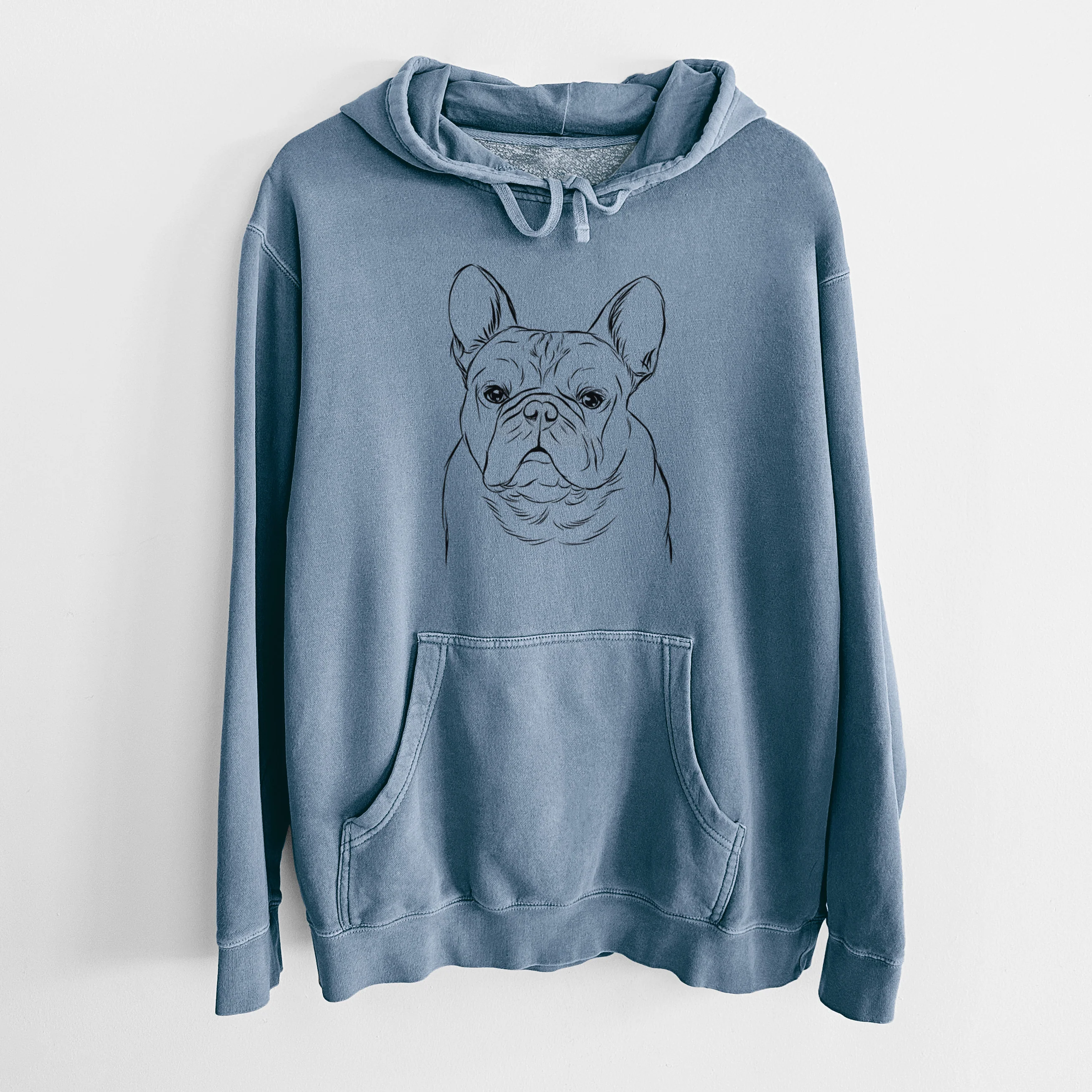 Bare Fudge the French Bulldog - Unisex Pigment Dyed Hoodie - Image 7