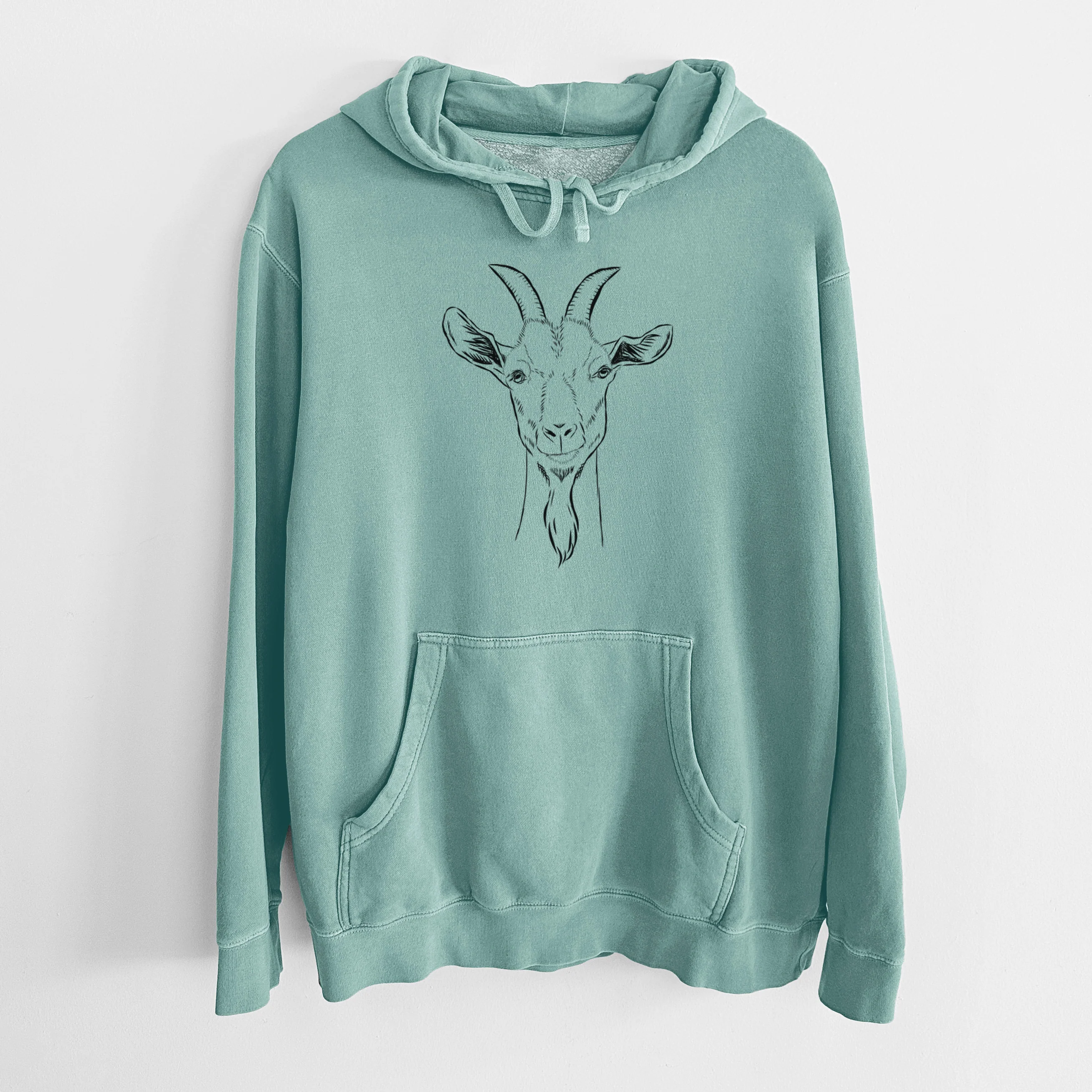 Bare Gunnar the Goat - Unisex Pigment Dyed Hoodie - Image 10