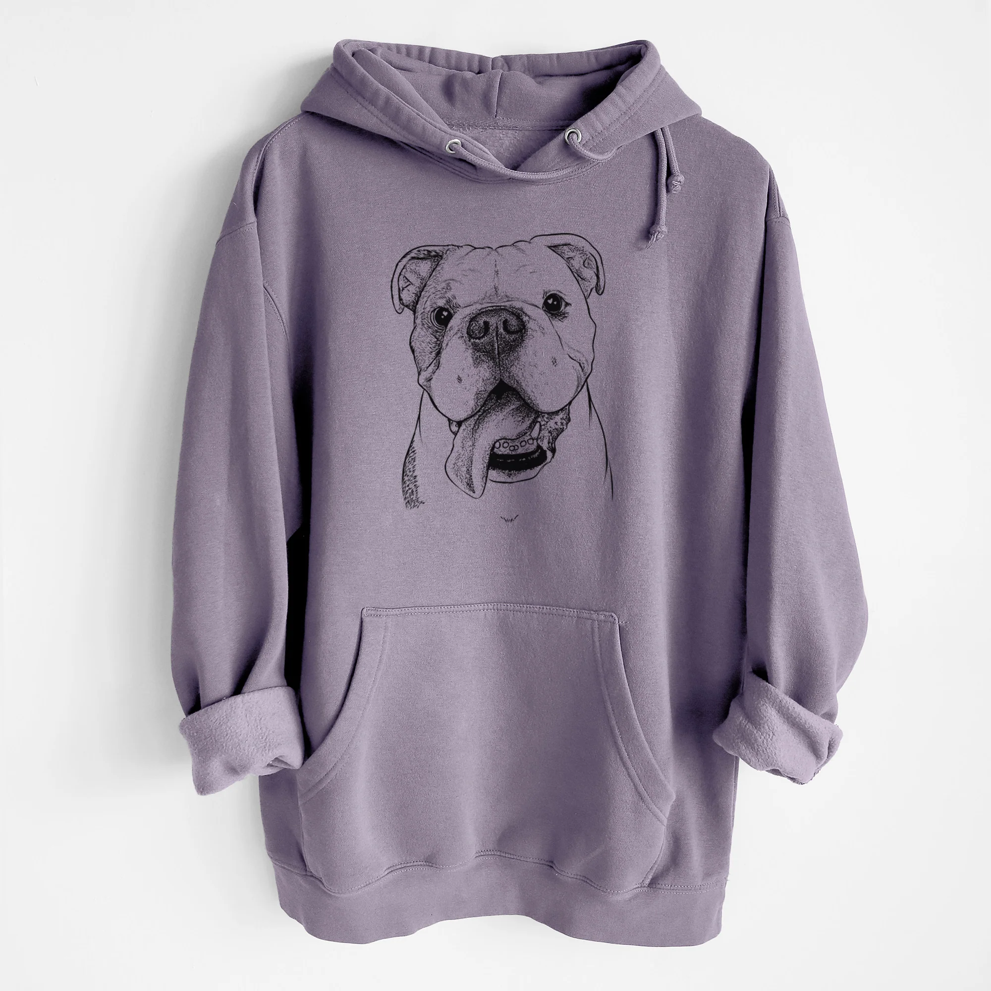 Hank the English Bulldog- Heavyweight Fleece Hoodie - Image 8