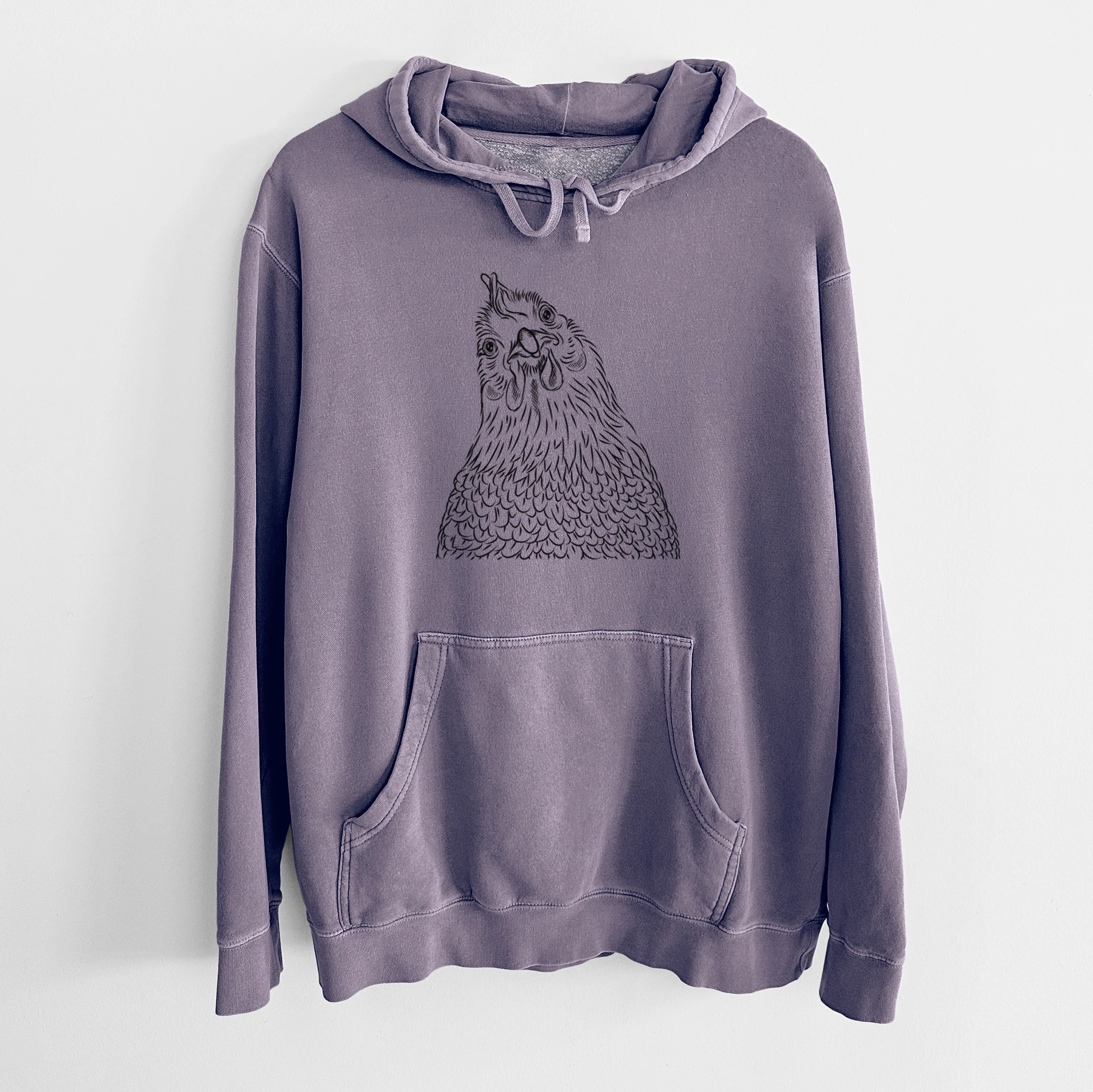 Bare Henrietta the Chicken - Unisex Pigment Dyed Hoodie - Image 9