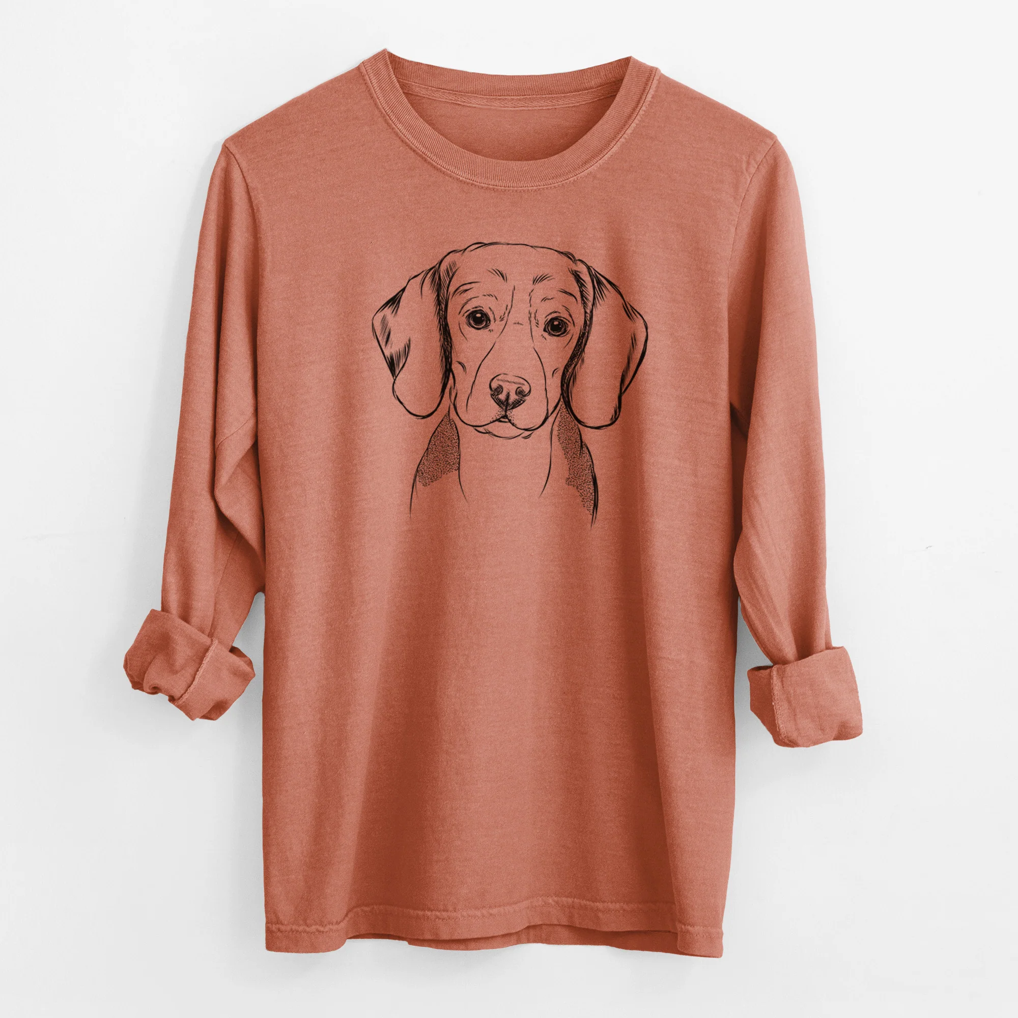 Bare Jake the Beagle - Men's Heavyweight 100% Cotton Long Sleeve - Image 13
